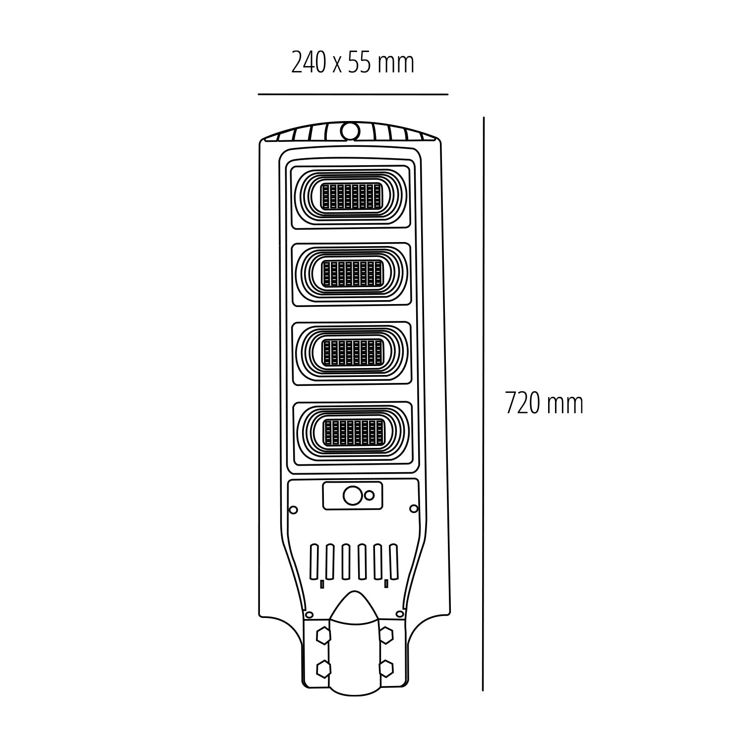 Oprawa DROGOWA LED 11W Lampa Solarna Barwa ZIMNA 6500K Czujnik Ruchu IP54 - LAITICA