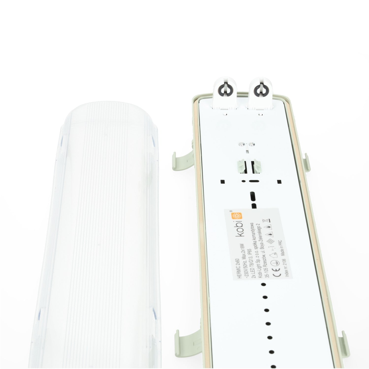 Oprawa hermetyczna AQUA S na świetlówki T8 LED 2x60 cm - LAITICA