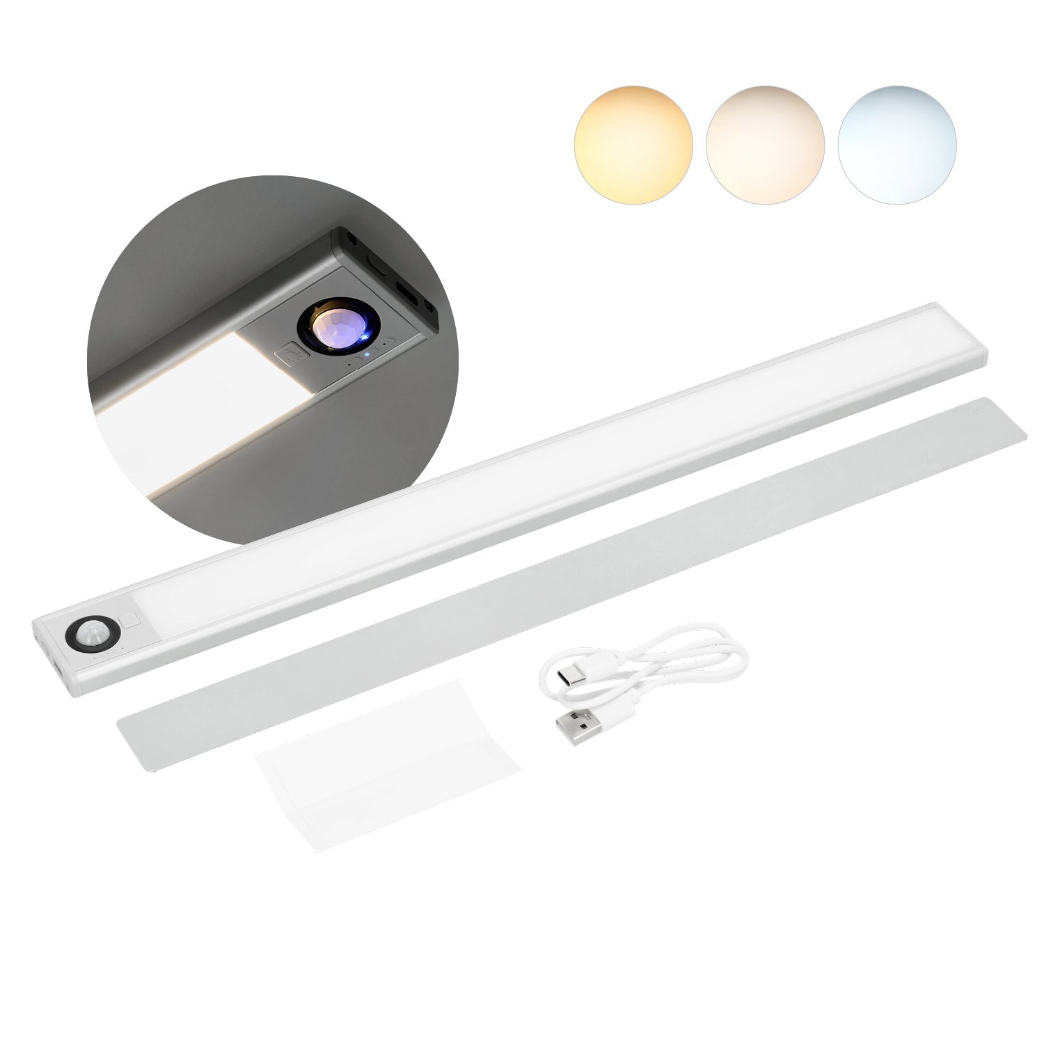 Oprawa LED COMO 2W czujnik ruchu REGULACJA ŚWIATŁA 3 tryby oświetlenia USB - C - LAITICA