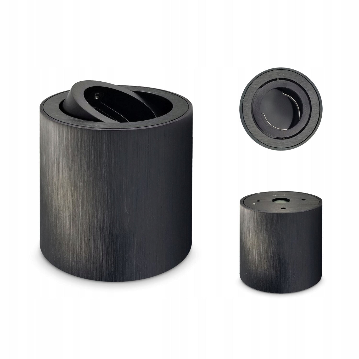 Oprawa natynkowa SPARK czarna ruchoma TUBA halogen - LAITICA