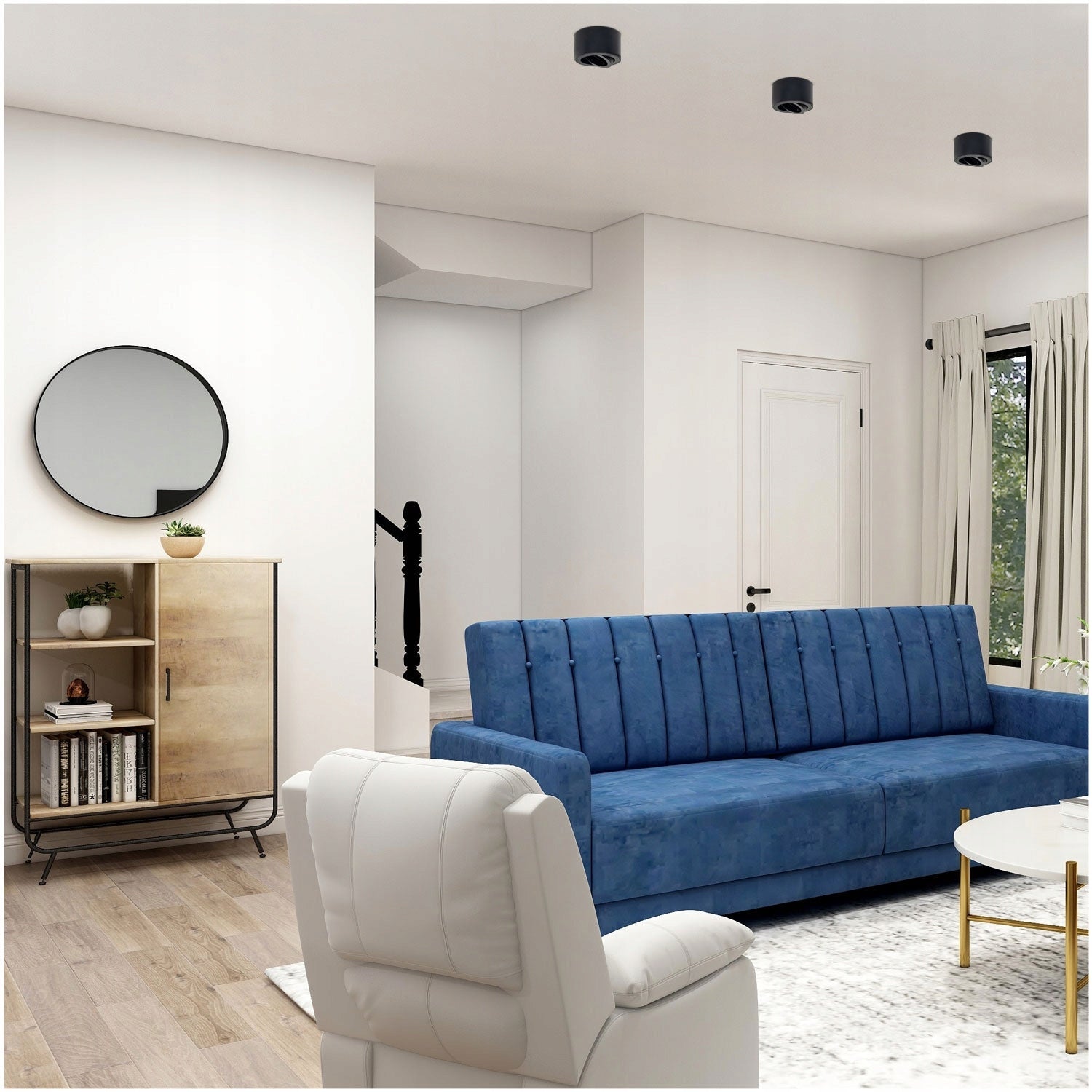 Oprawa natynkowa SPARK czarna ruchoma TUBA halogen - LAITICA