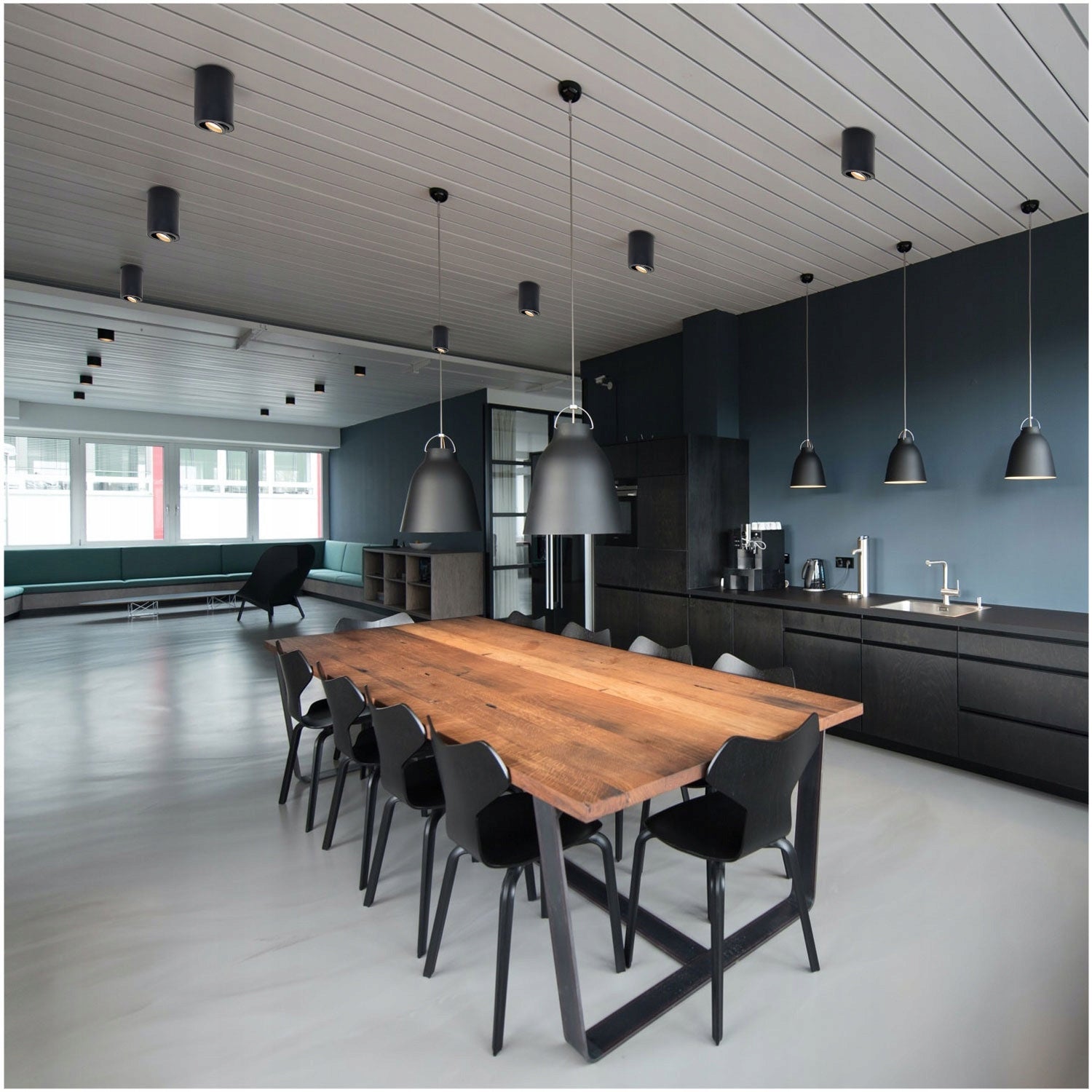 Oprawa natynkowa SPARK czarna ruchoma TUBA halogen - LAITICA