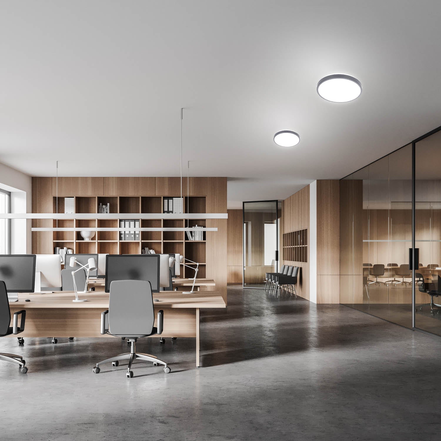 Oprawa oświetleniowa plafon LUXO chrom E27 okrągła - LAITICA