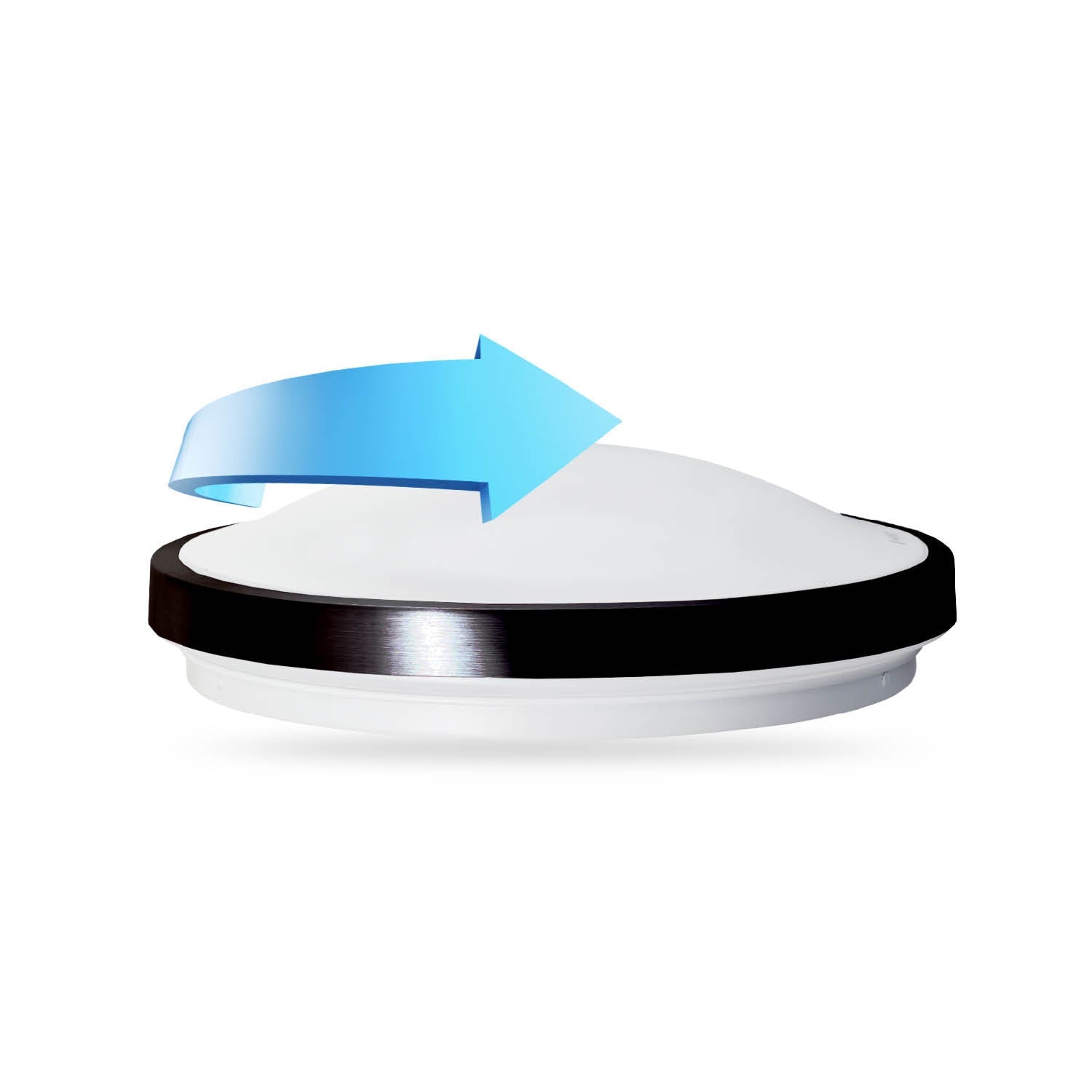 Oprawa oświetleniowa plafon LUXO czarna E27 okrągła - LAITICA