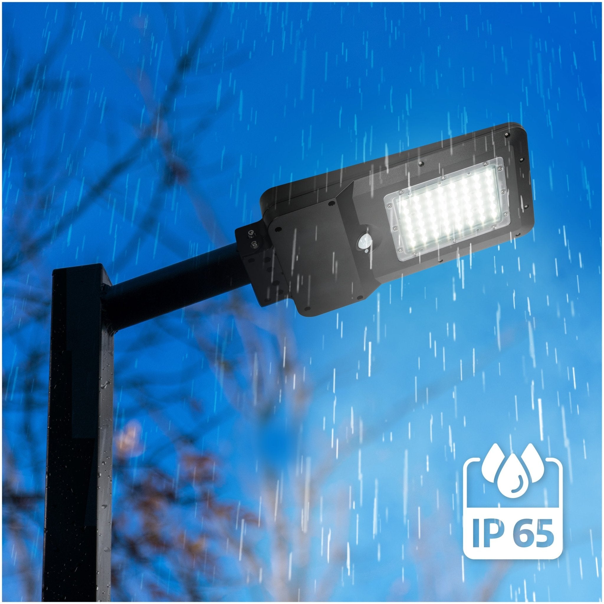 Oprawa Solarna Uliczna LED 15W Czujnik Ruchu Naświetlacz Barwa Neutralna - LAITICA