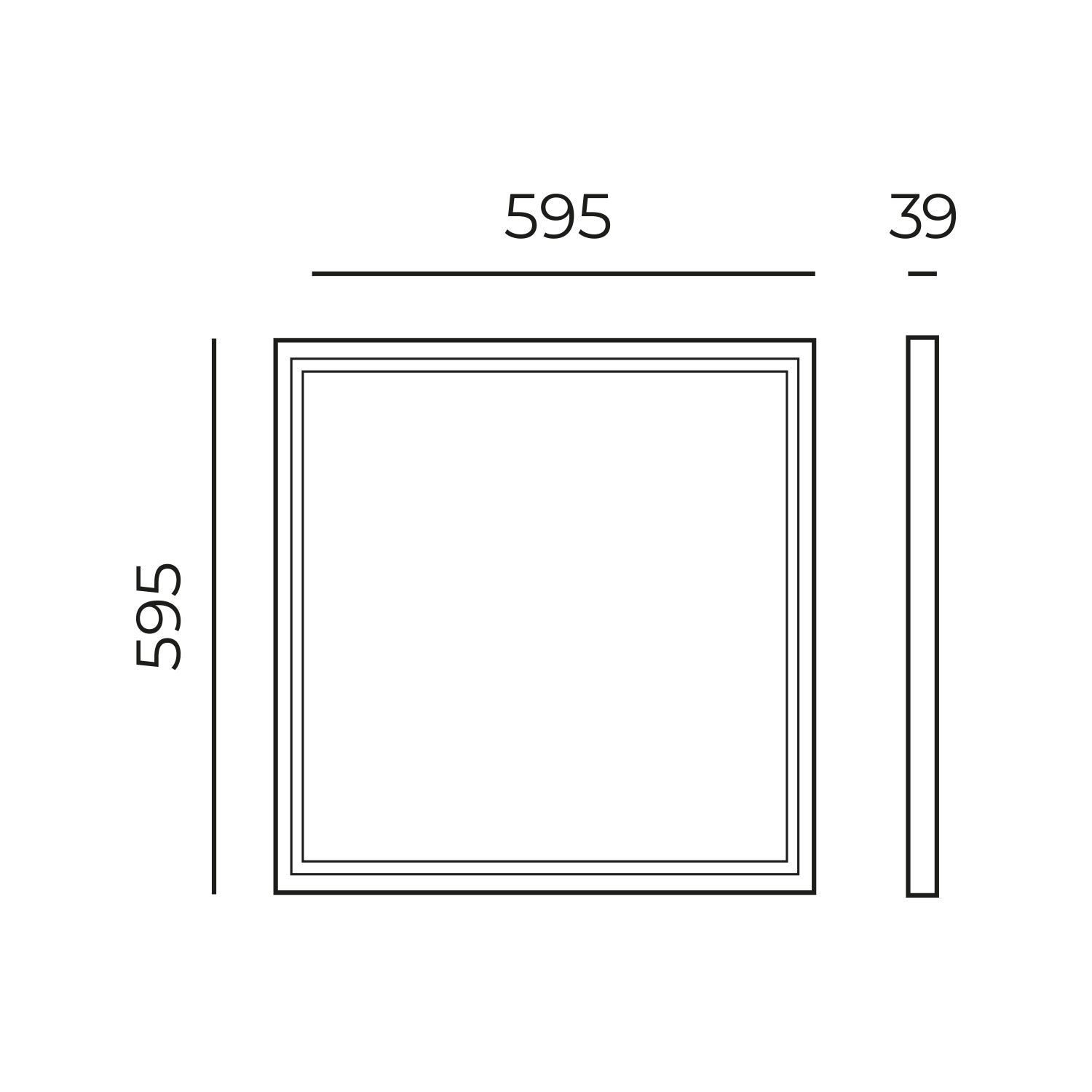 Panel LED 60x60 cm 36W 3960 lm, plafon sufitowy natynkowy / podtynkowy, 4000K neutralny, czarny | oprawa LED kasetonowa PREMIUM - LAITICA