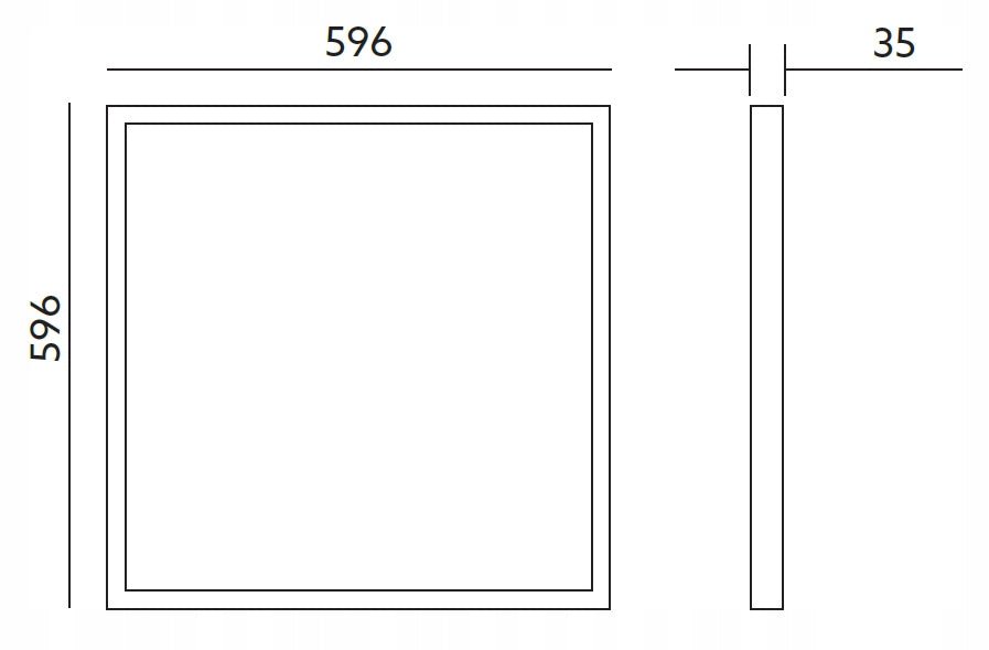 Panel Sufitowy LED 60x60 40W Oprawa Podtynkowa - LAITICA