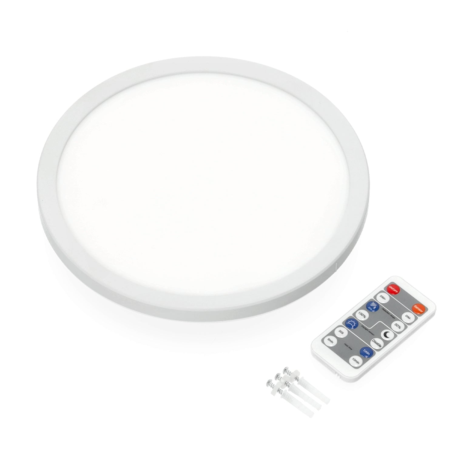 Plafon LED 12W IP54 z czujnikiem ruchu i zmierzchu, 3 barwy światła, pilot – Lampa sufitowa inteligentna - LAITICA