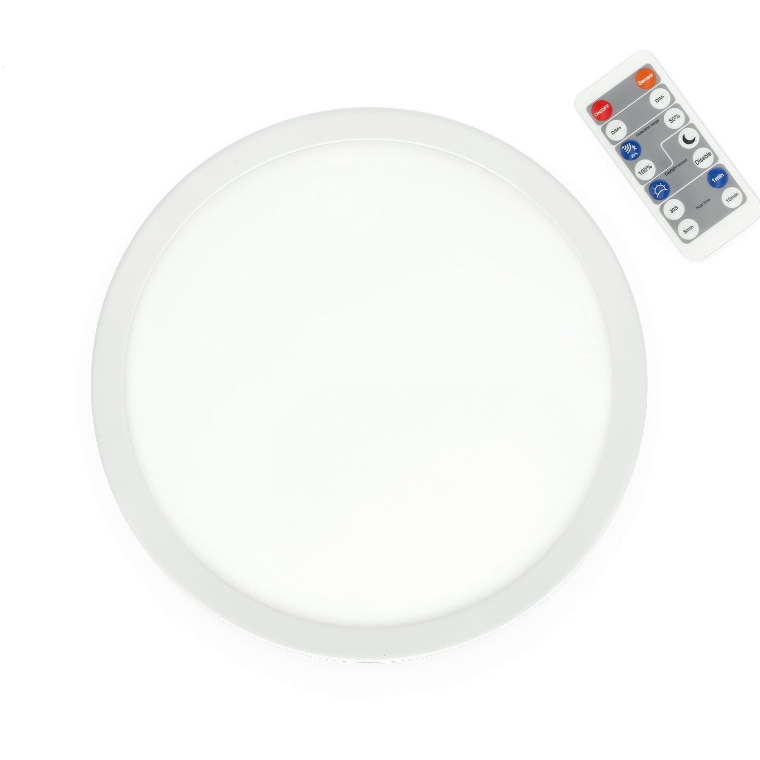 Plafon LED 32W IP54 z czujnikiem ruchu i zmierzchu, 3 barwy światła, pilot – Lampa sufitowa inteligentna - LAITICA