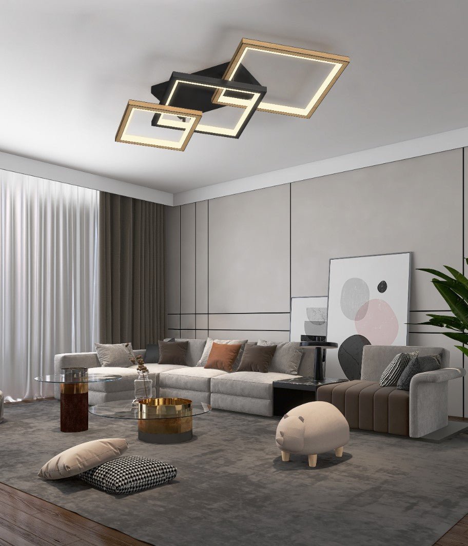 Plafon prostokątny LED MALTA barwa ciepła NOWOCZESNA lampa do sypialni - LAITICA