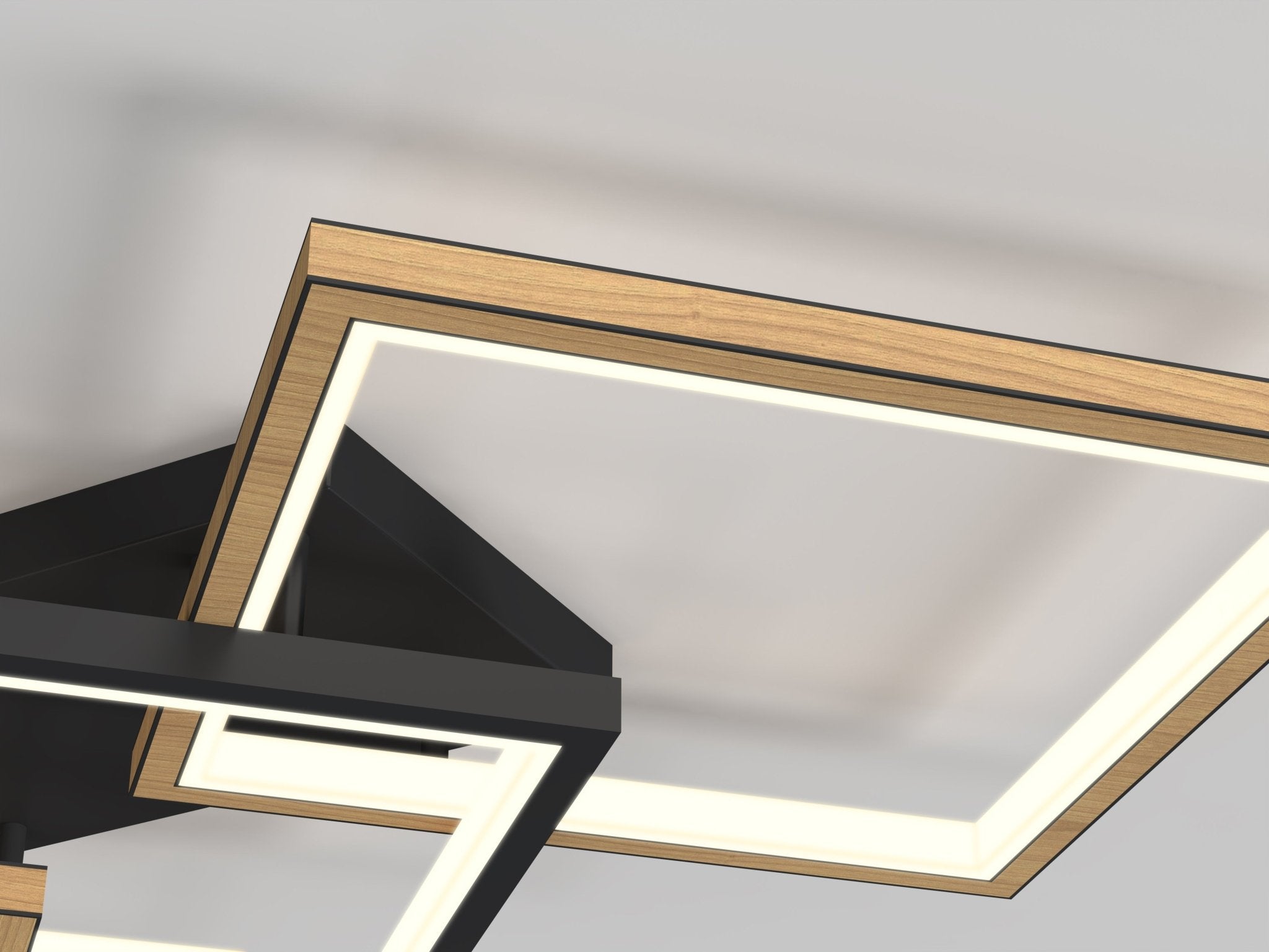 Plafon prostokątny LED MALTA barwa ciepła NOWOCZESNA lampa do sypialni - LAITICA