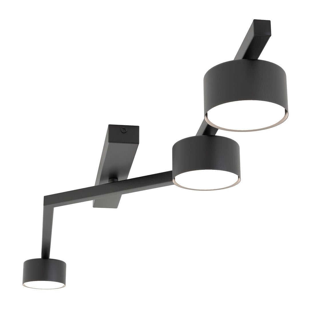 Plafon Sufitowy Czarny 3xGX53 LED 12W – Nowoczesne Oświetlenie - LAITICA