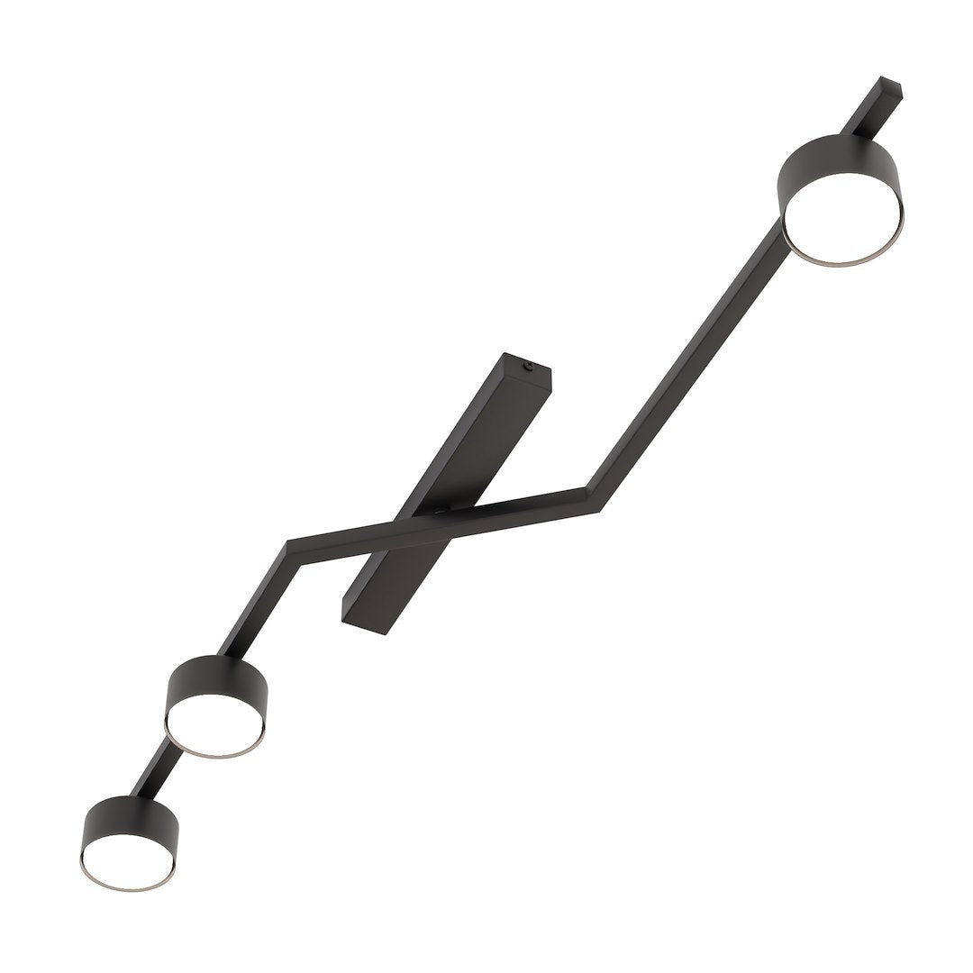 Plafon Sufitowy Czarny 3xGX53 LED 12W – Nowoczesne Oświetlenie - LAITICA