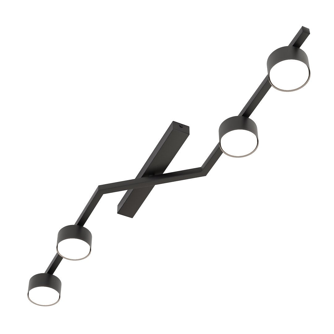 Plafon Sufitowy Czarny 4xGX53 LED 12W – Nowoczesne Oświetlenie - LAITICA