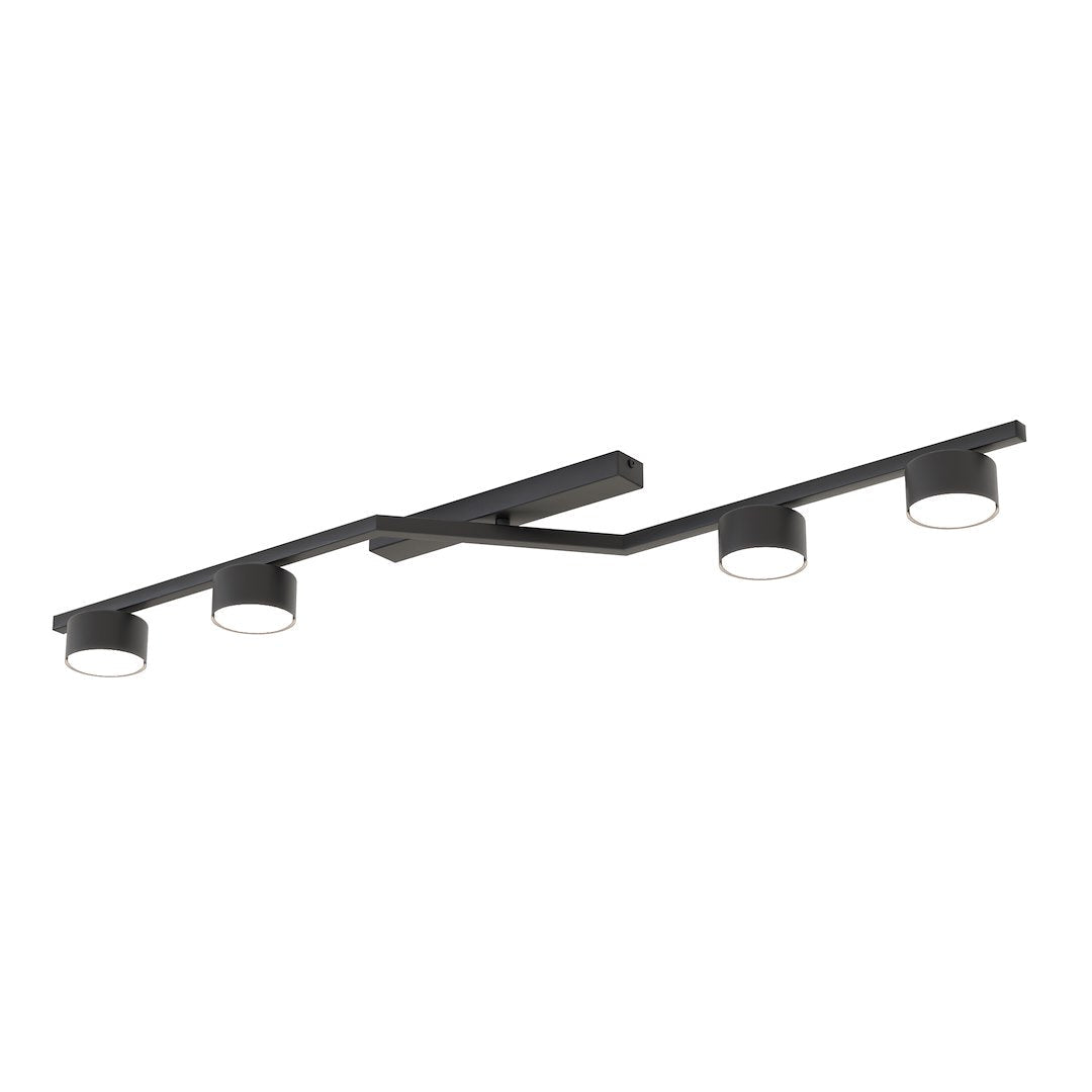 Plafon Sufitowy Czarny 4xGX53 LED 12W – Nowoczesne Oświetlenie - LAITICA