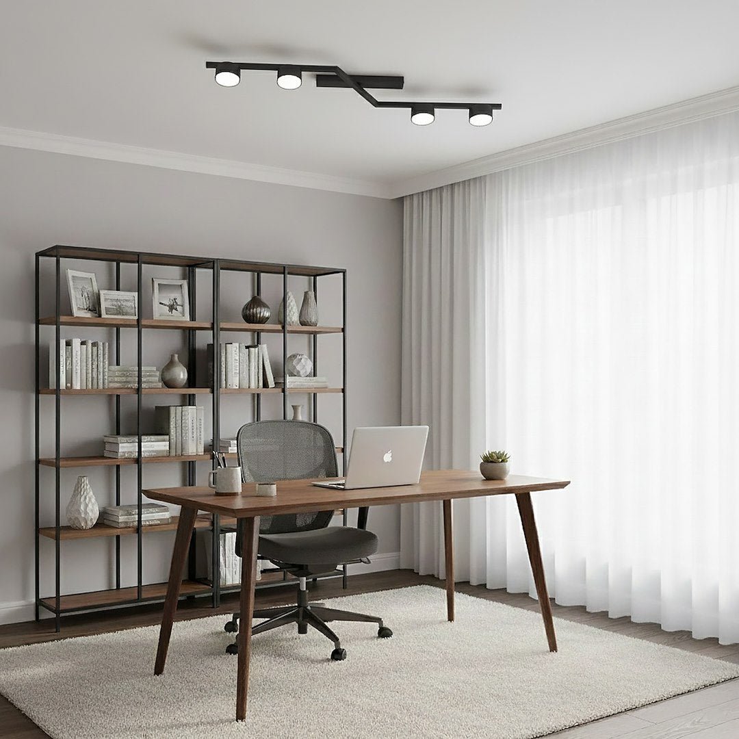 Plafon Sufitowy Czarny 4xGX53 LED 12W – Nowoczesne Oświetlenie - LAITICA