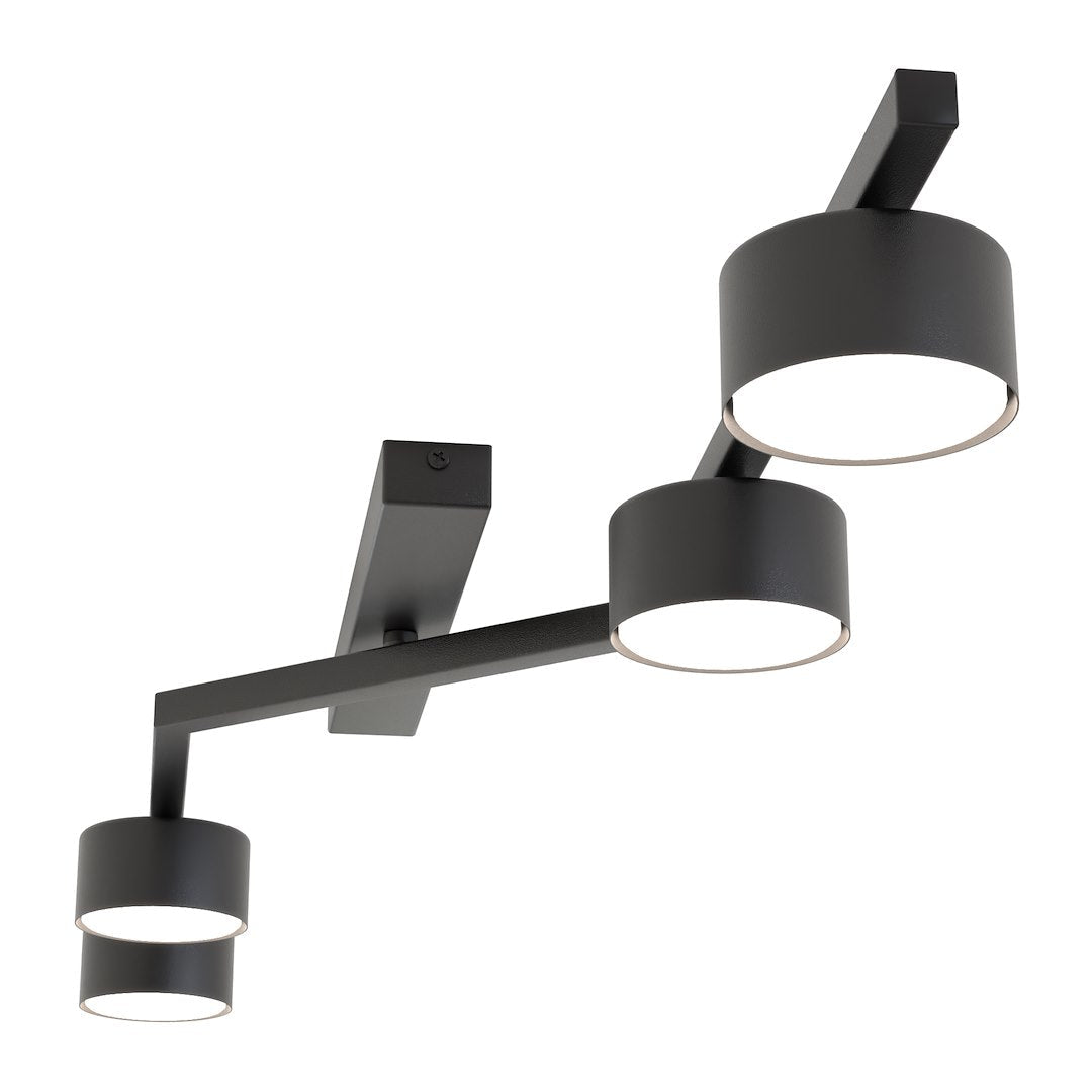 Plafon Sufitowy Czarny 4xGX53 LED 12W – Nowoczesne Oświetlenie - LAITICA