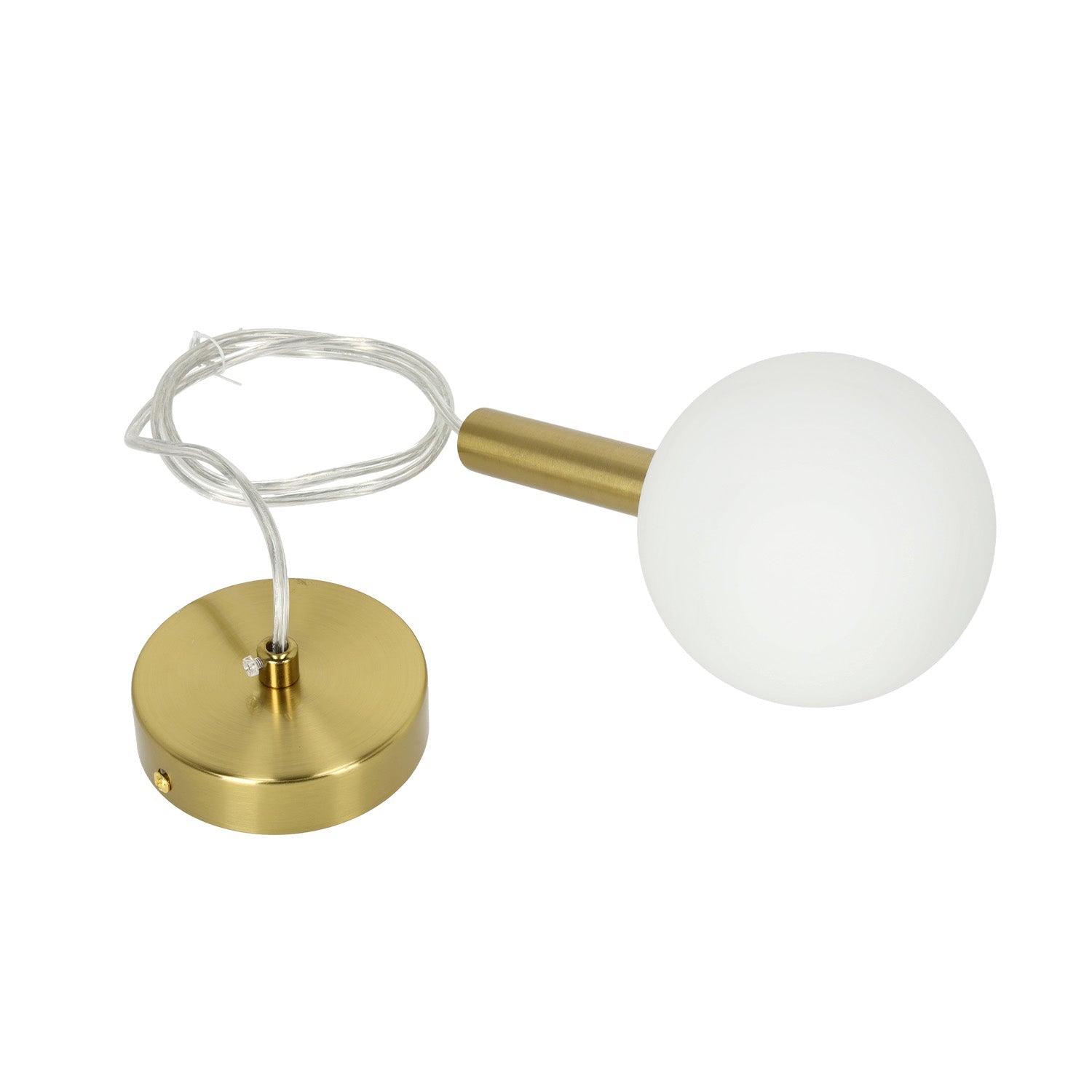 Pojedyncza Wisząca lampa Złota 1xG9 Szklany Klosz Kula Do Salonu Sypialni - LAITICA