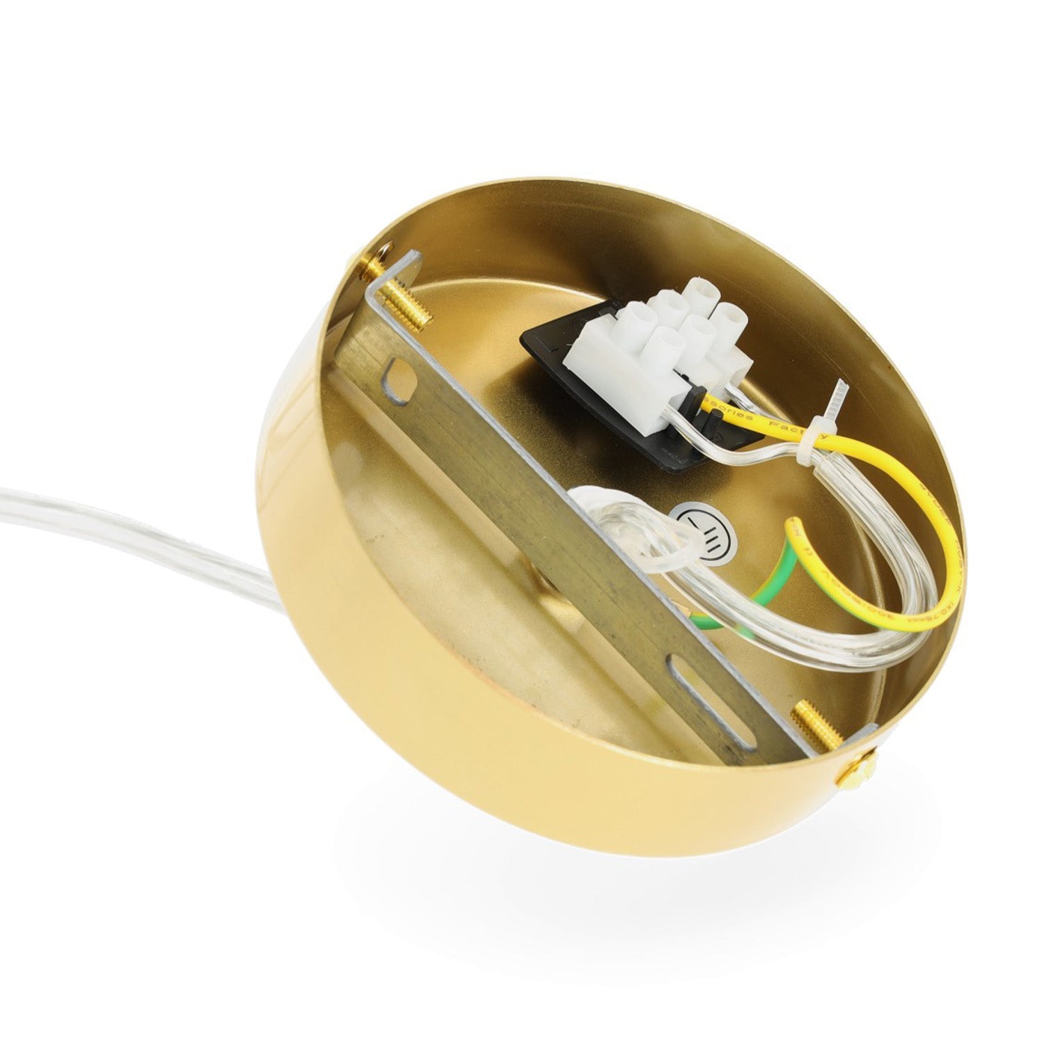 Pojedyncza Wisząca lampa Złota 1xG9 Szklany Klosz Kula Do Salonu Sypialni - LAITICA