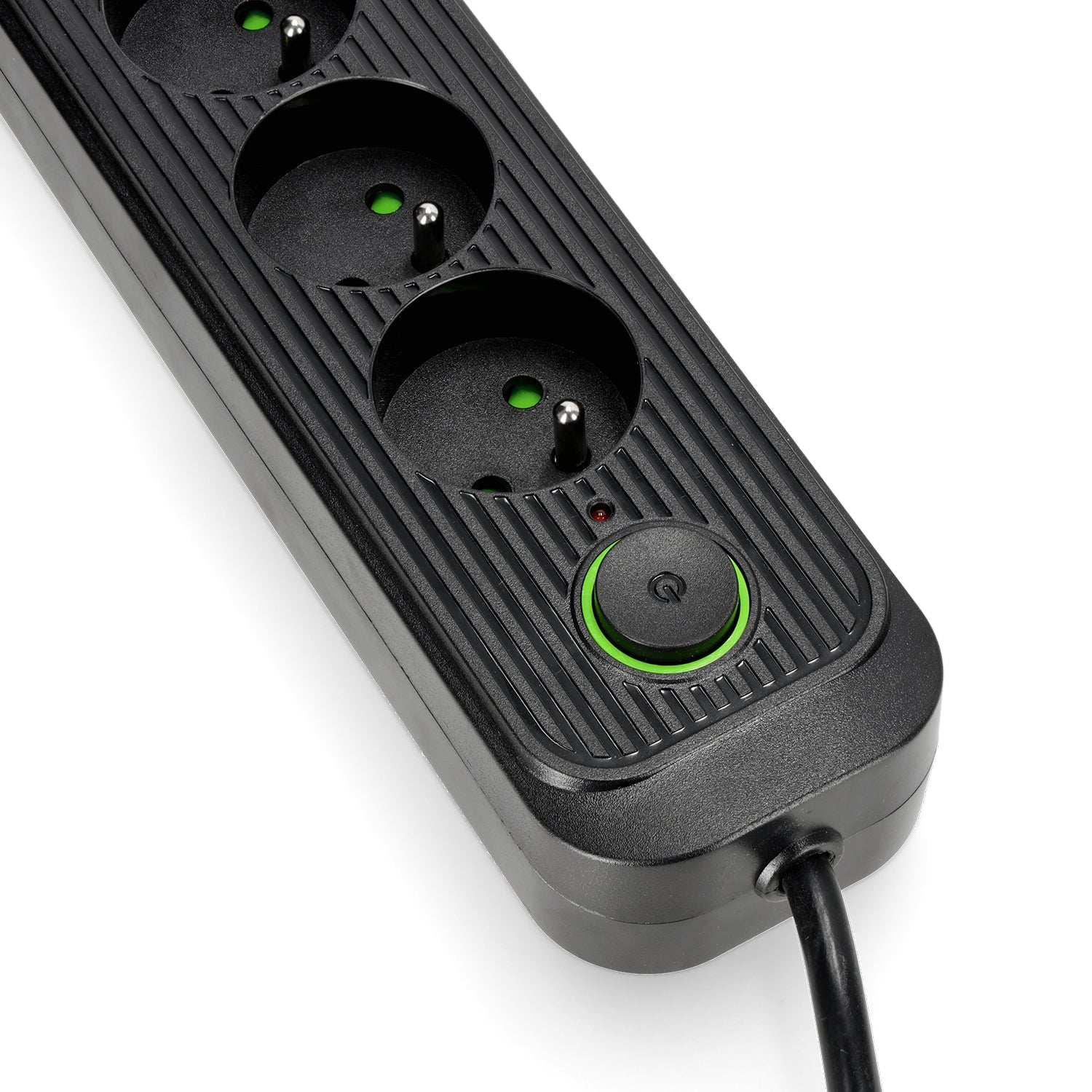 Przedłużacz 4 gniazda 3m LISTWA ZASILAJĄCA czarny + 4x USB Z WŁĄCZNIKIEM - LAITICA