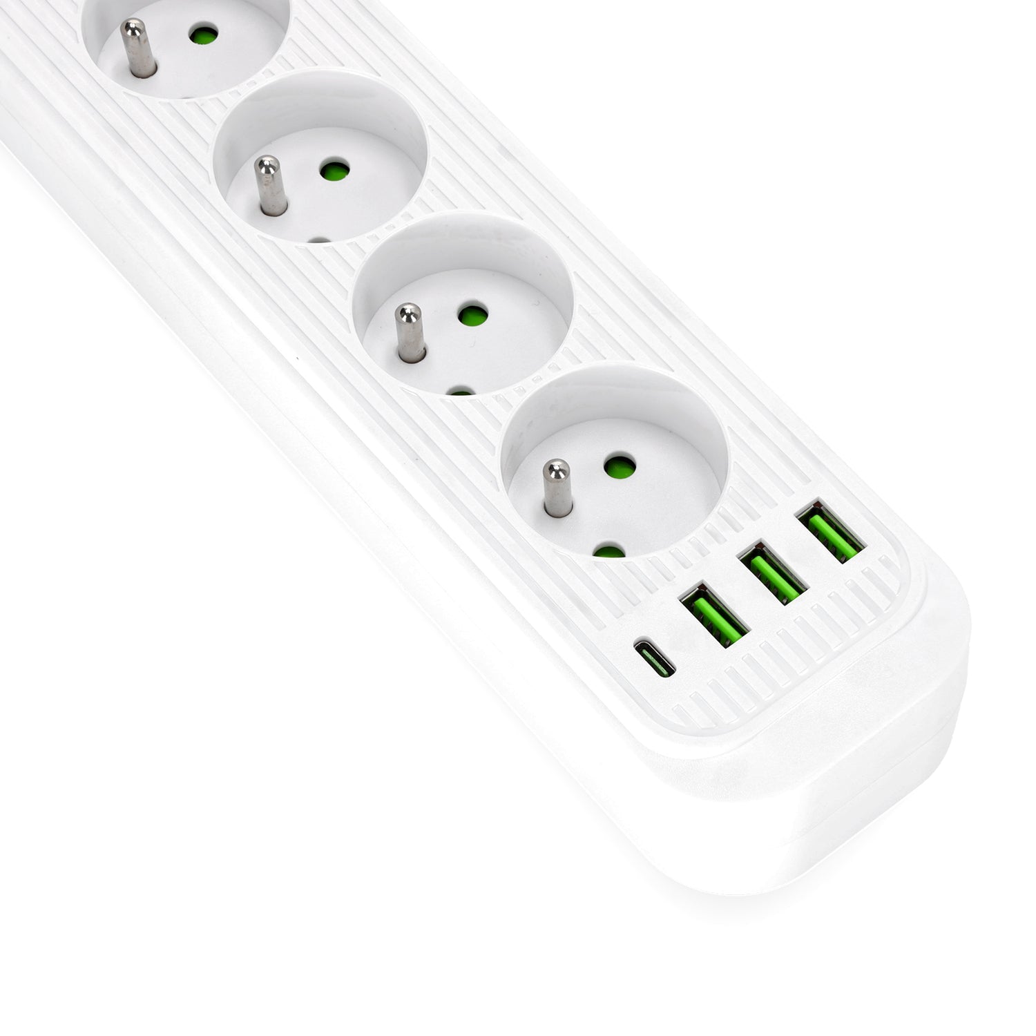 Przedłużacz 4 gniazda 5m LISTWA ZASILAJĄCA biały + 4x USB Z WŁĄCZNIKIEM - LAITICA
