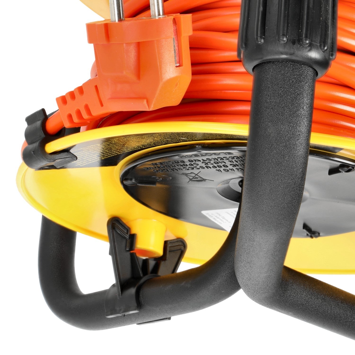 Przedłużacz bębnowy ogrodowy 20m 4 gniazda 3x1,5mm zwijany Z UCHWYTEM PVC - LAITICA