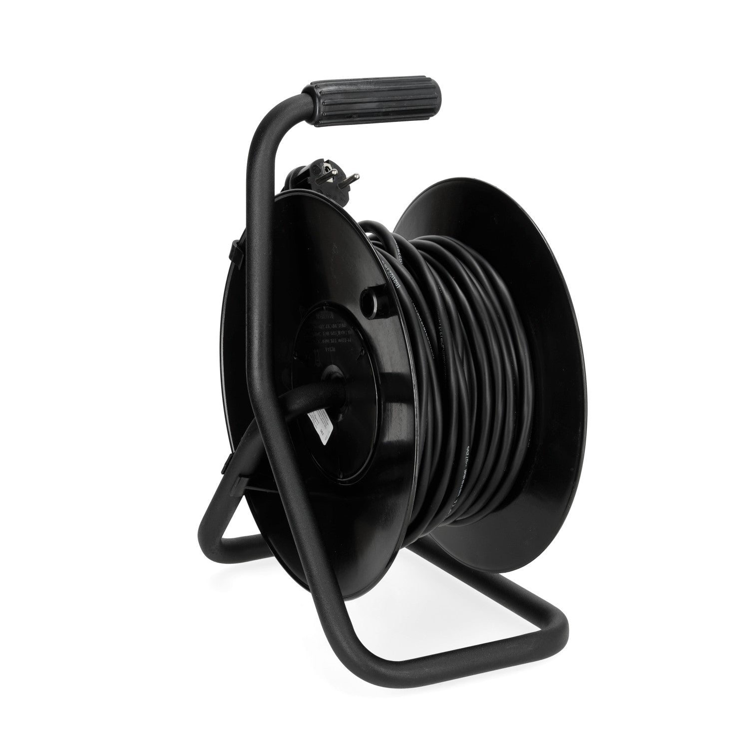 Przedłużacz bębnowy ogrodowy 25m 4 gniazda guma 3x1,5mm zwijany Z UCHWYTEM - LAITICA