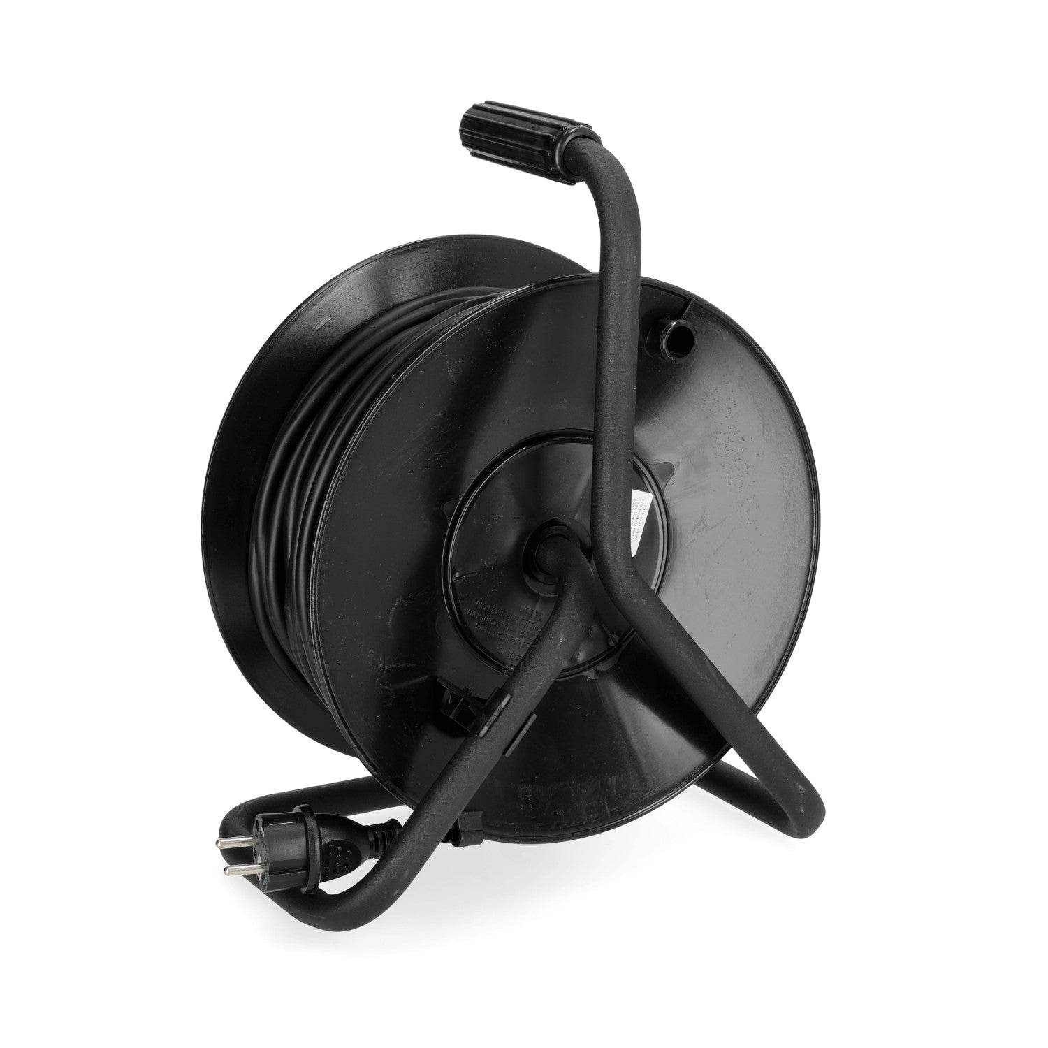 Przedłużacz bębnowy ogrodowy 40m 4 gniazda guma 3x1,5mm zwijany Z UCHWYTEM - LAITICA