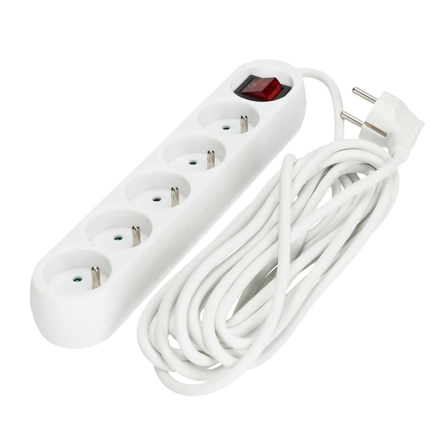 Przedłużacz LARGO 5 - gniazd długość 3 metry z uziemieniem i wyłącznikiem - LAITICA