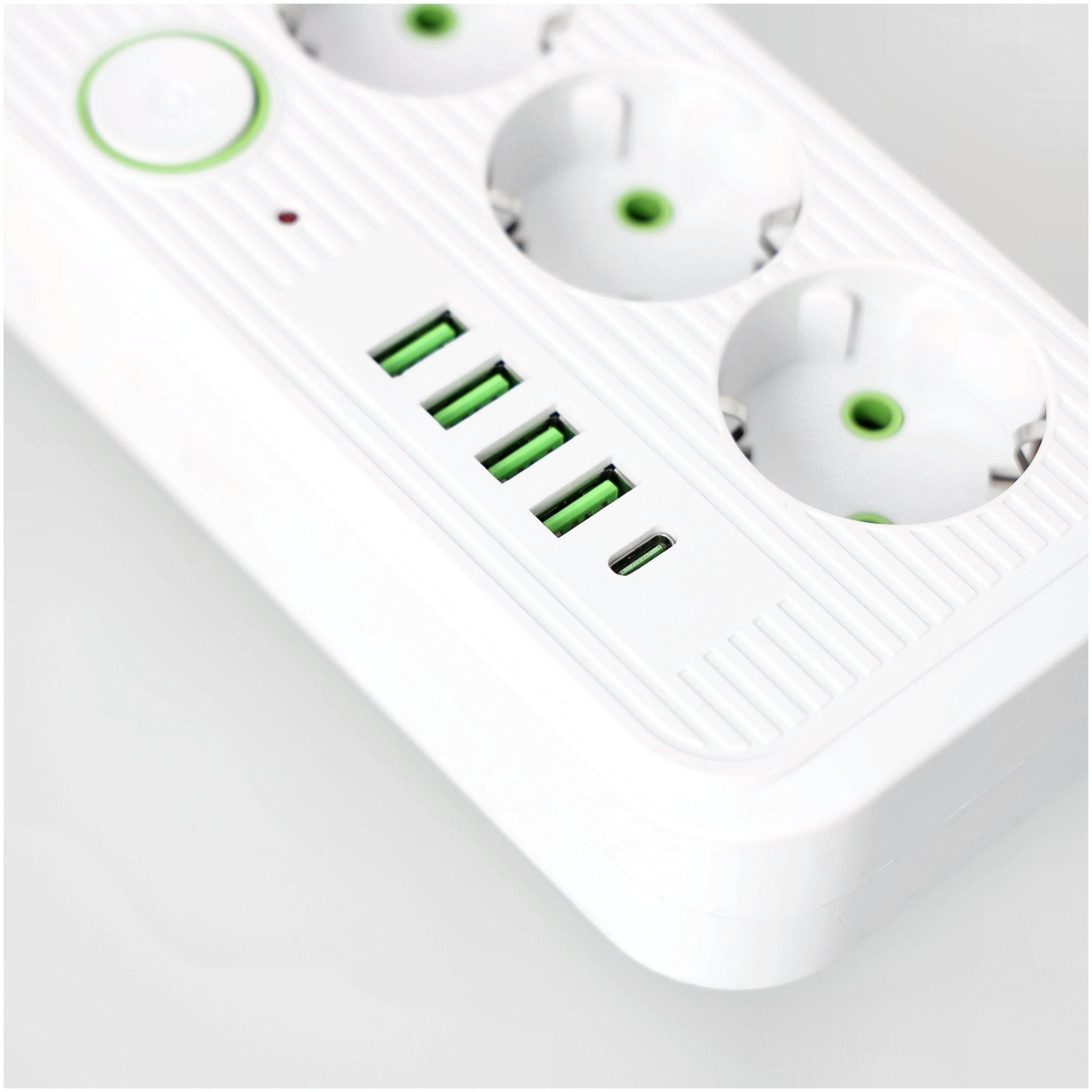 Przedłużacz Listwa Zasilająca 3m 3gn + 4x USB - A + USB - C Wyłącznik Biały - LAITICA