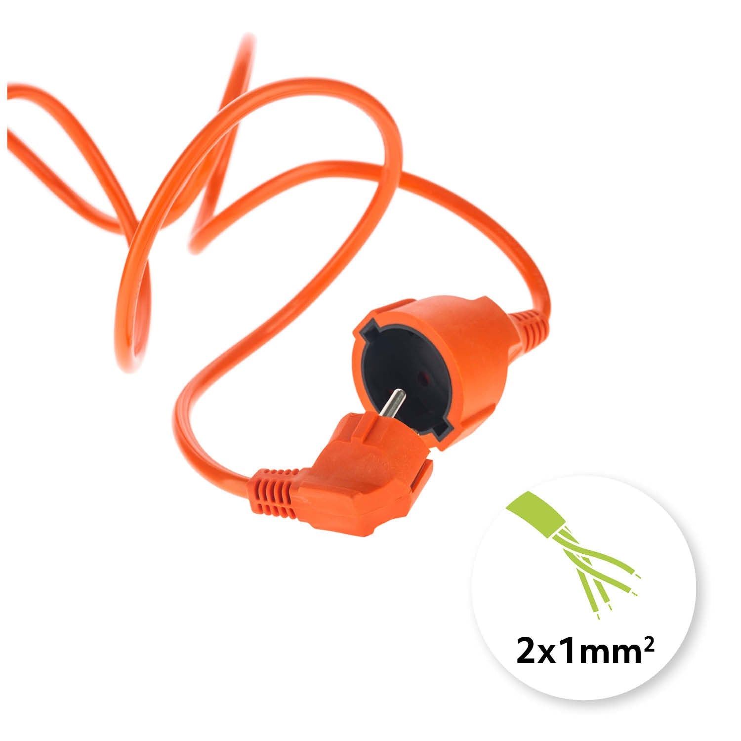 Przedłużacz Ogrodowy 1 gniazdo 25 m Do Kosiarki Kabel H05VV - F - LAITICA