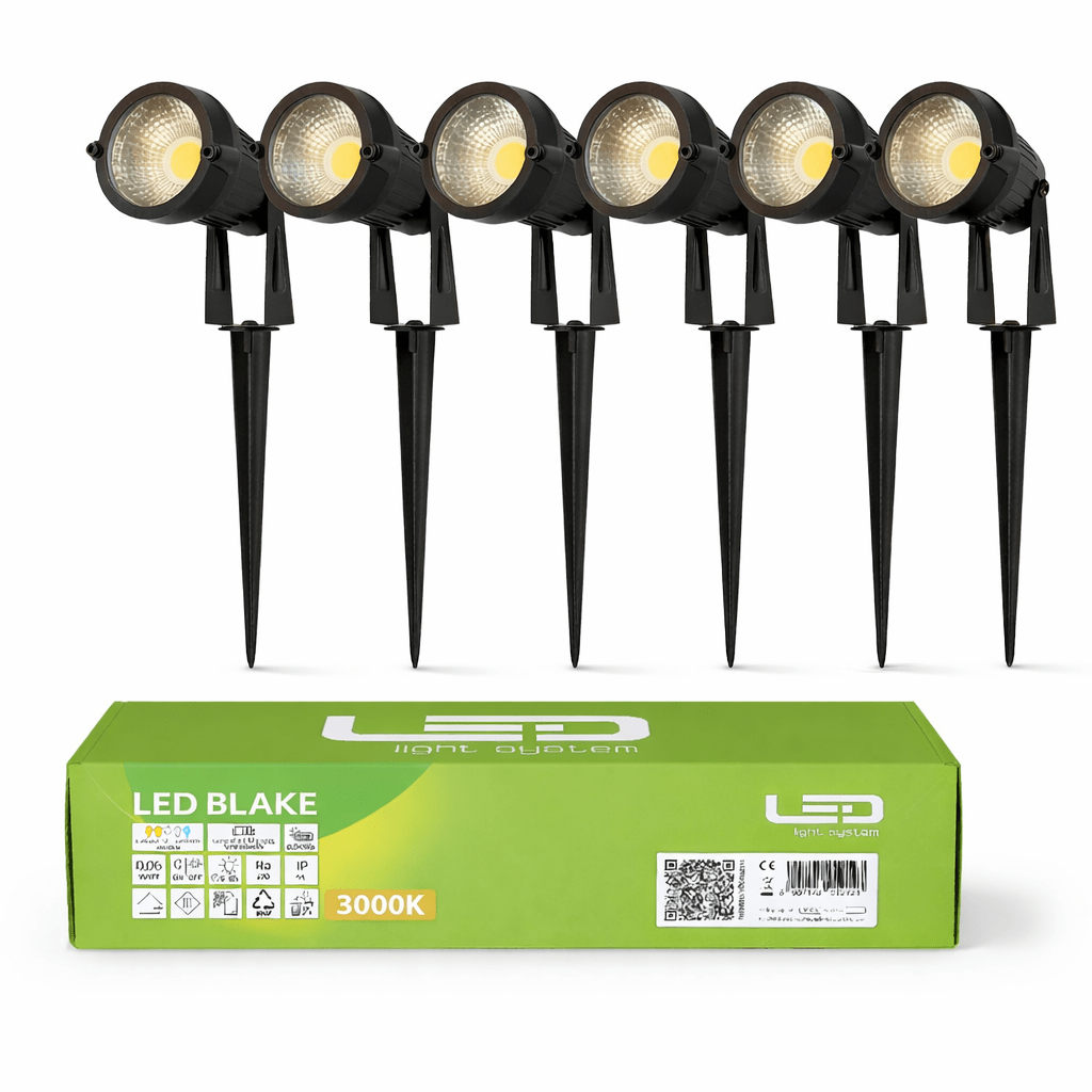 Reflektor LED do Ogrodu 5W 3000K IP65 Lampa Ogrodowa Zewnętrzna - 6szt - LAITICA