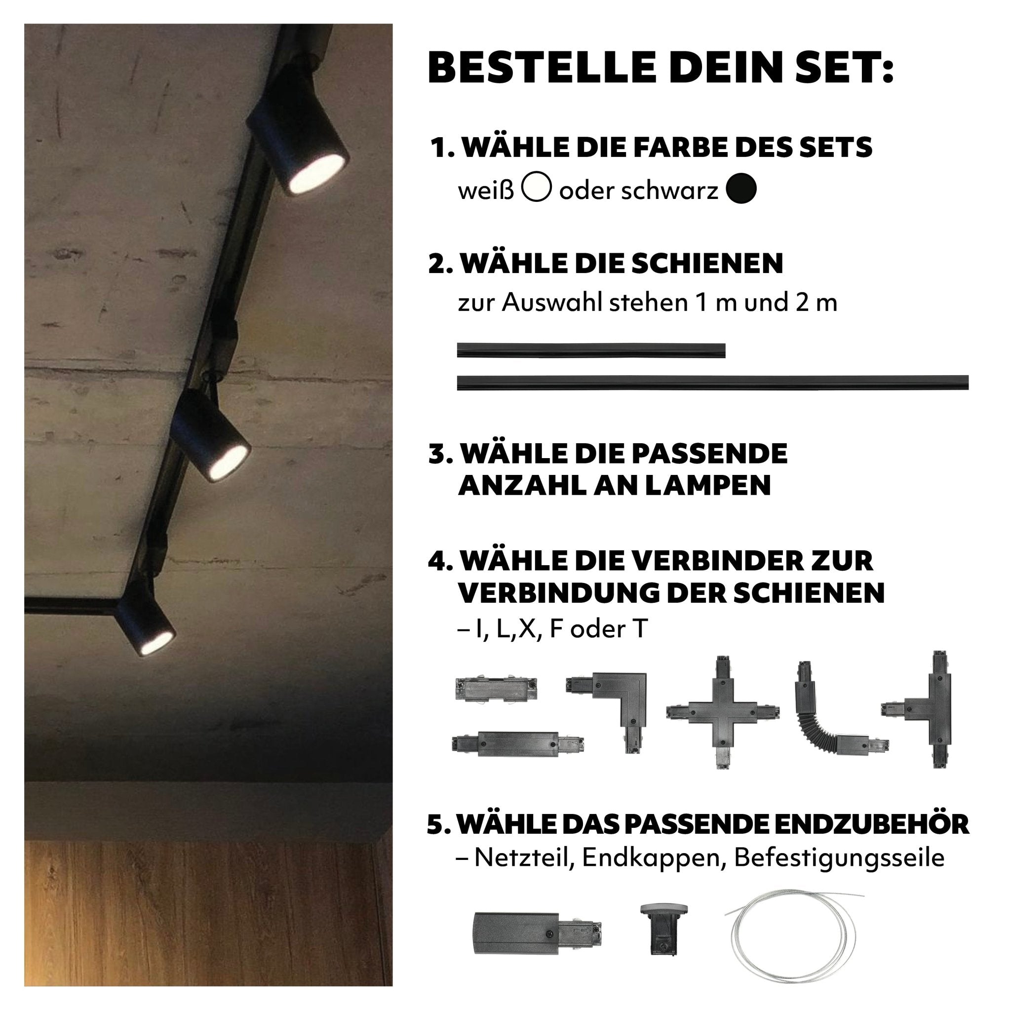Reflektor LED do szynoprzewodu 28W 3000K 15° czarny - LAITICA