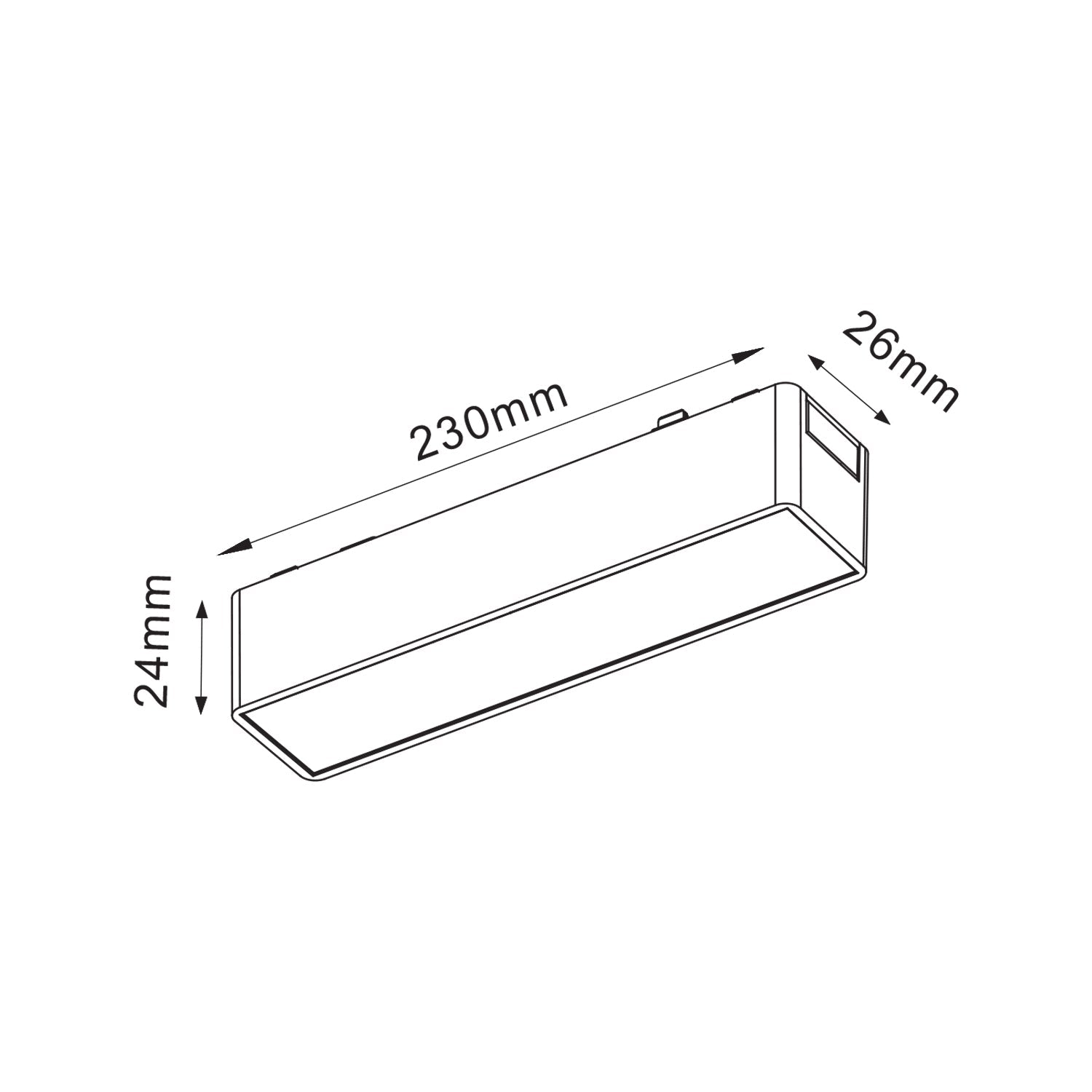 Reflektor magnetyczny LED biały – detal obudowy
