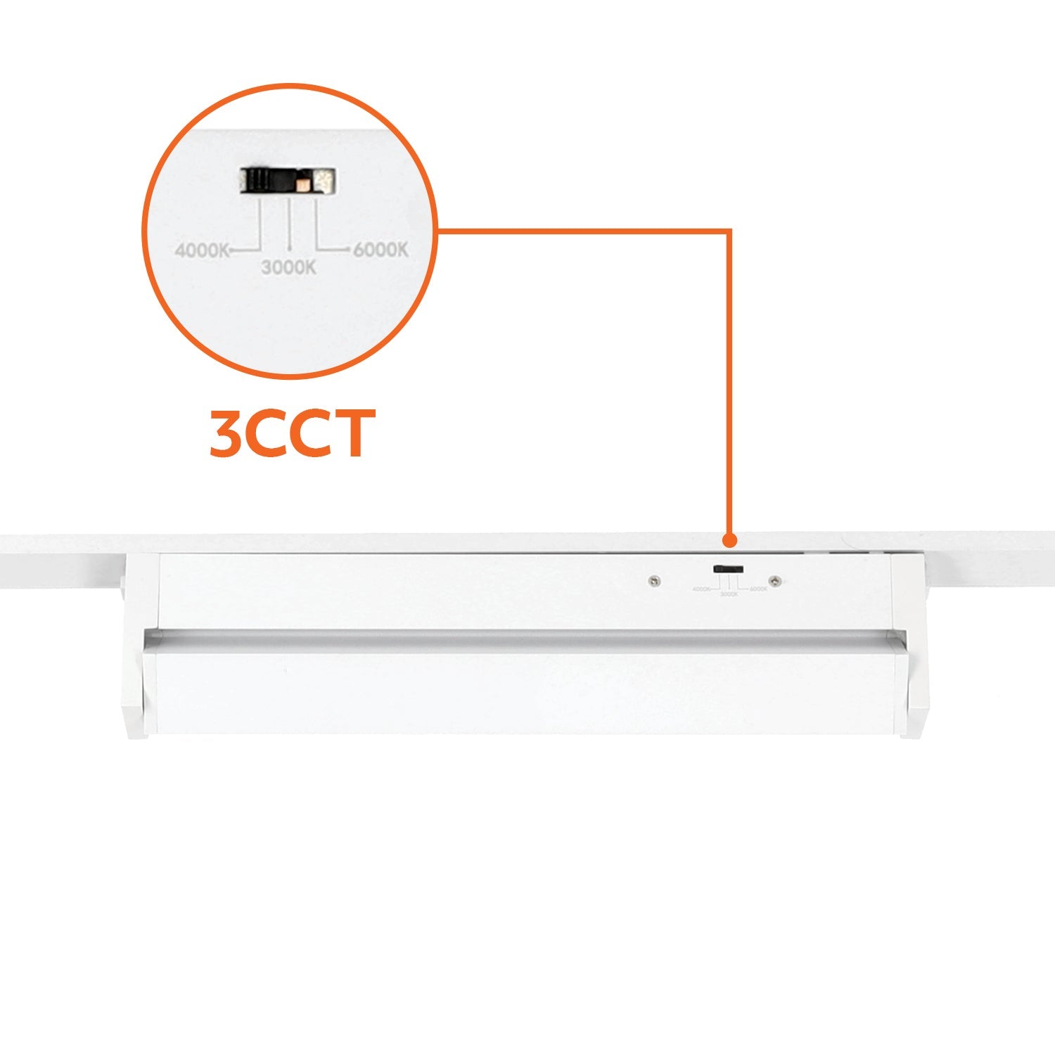 Reflektor magnetyczny LED 10W 3CCT do szyny magnetycznej natynkowej – biały - LAITICA