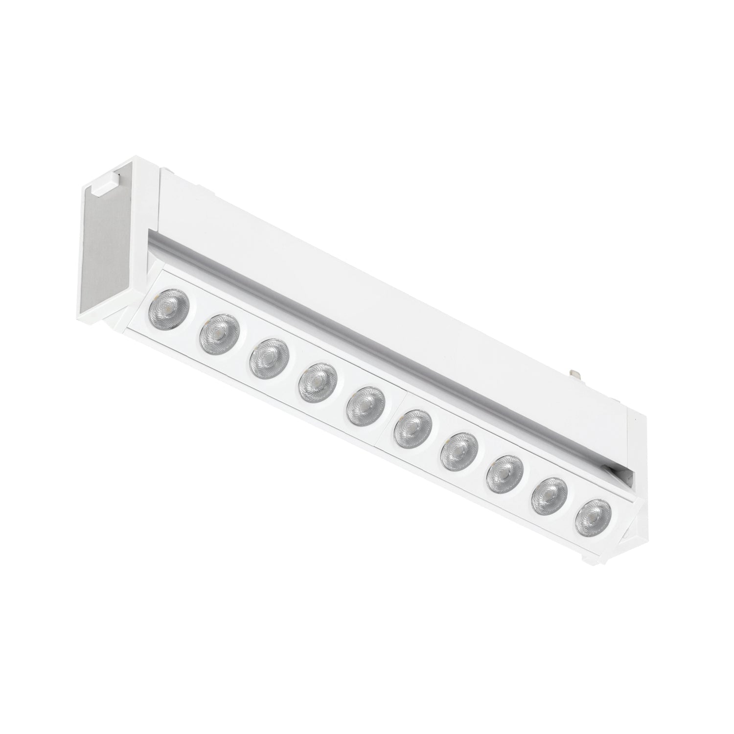 Reflektor magnetyczny LED – detal obudowy w kolorze białym