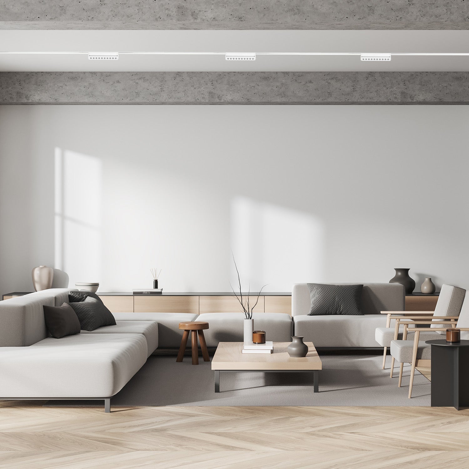 Reflektor LED magnetyczny w systemie szyn natynkowych