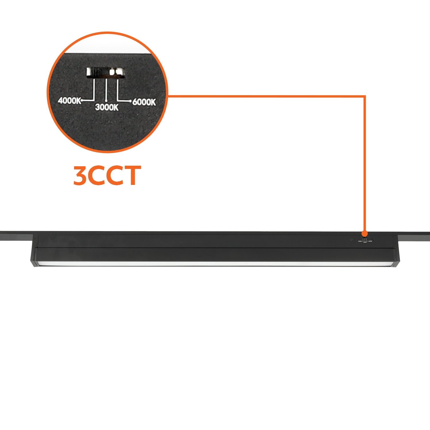 Reflektor magnetyczny LED 20W 3CCT do szyny magnetycznej natynkowej – czarny - LAITICA
