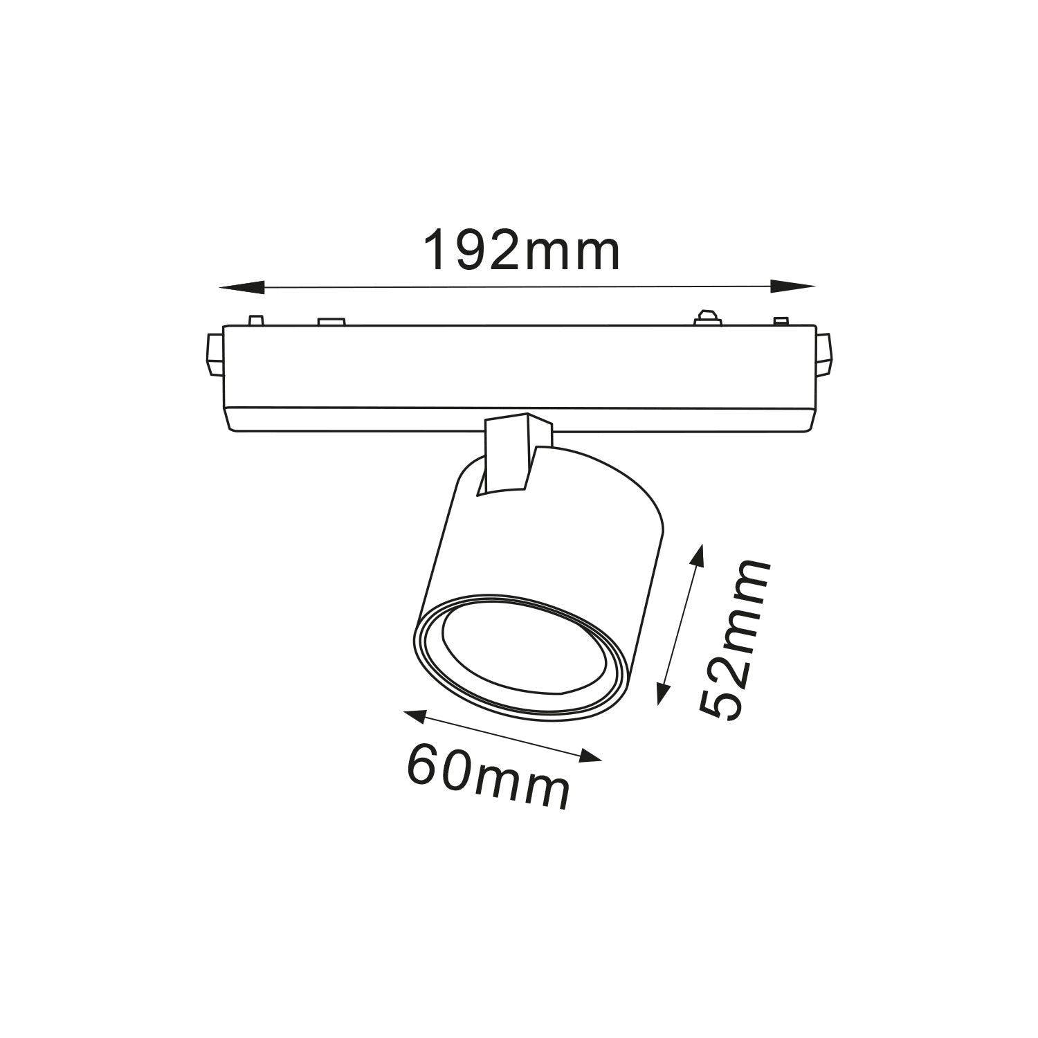 Reflektor magnetyczny LED 7W 3CCT do szyny magnetycznej natynkowej – czarny - LAITICA