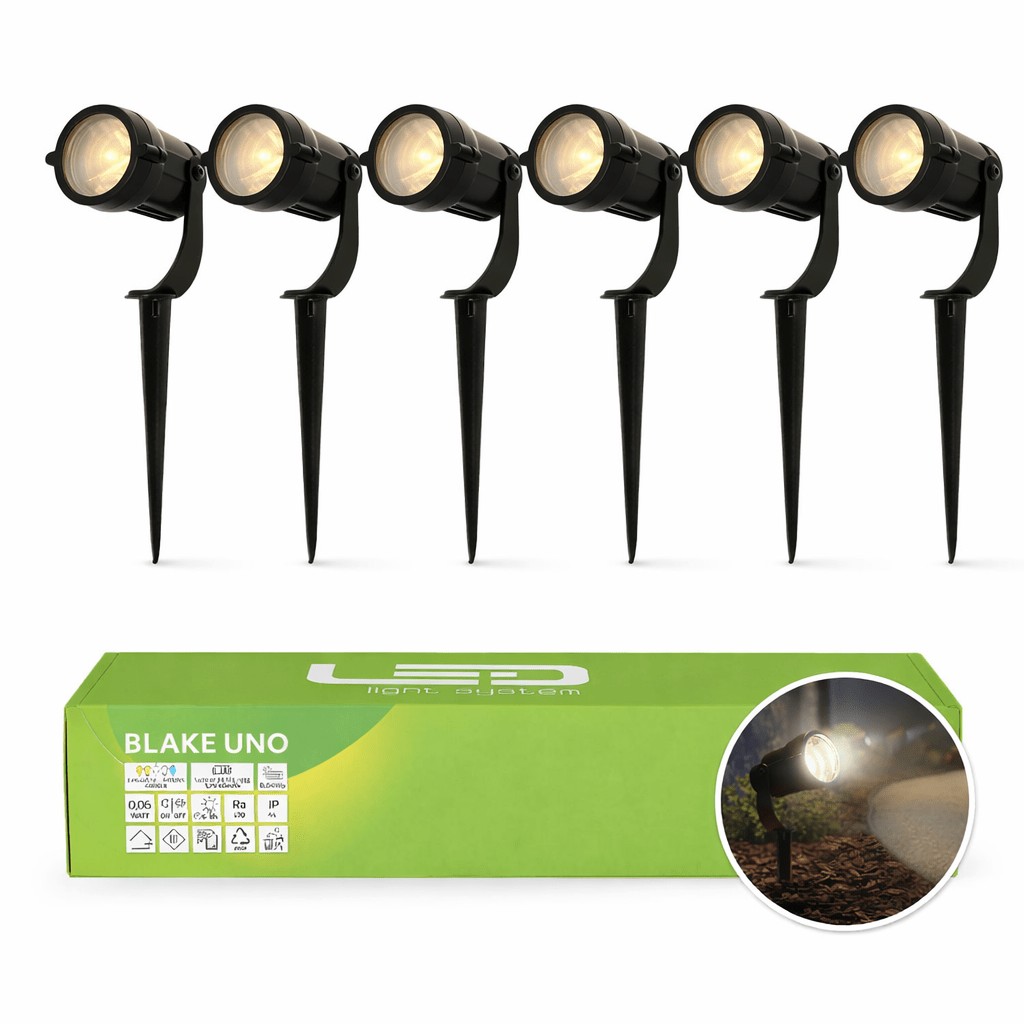 Reflektor Ogrodowy GU10 IP65 Lampa Ogrodowa Punktowa Zewnętrzna - 6szt - LAITICA