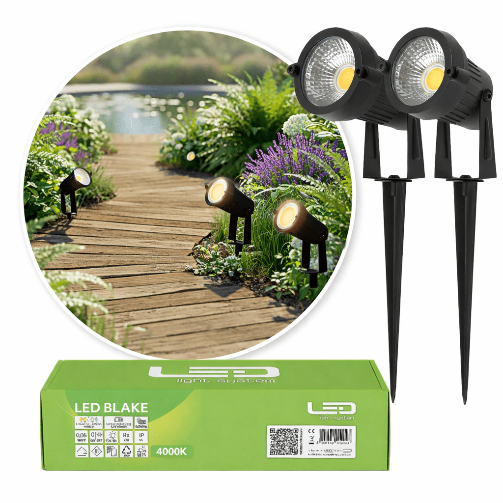 Reflektor Ogrodowy LED 5W 4000K IP65 Lampa Zewnętrzna 2szt - LAITICA