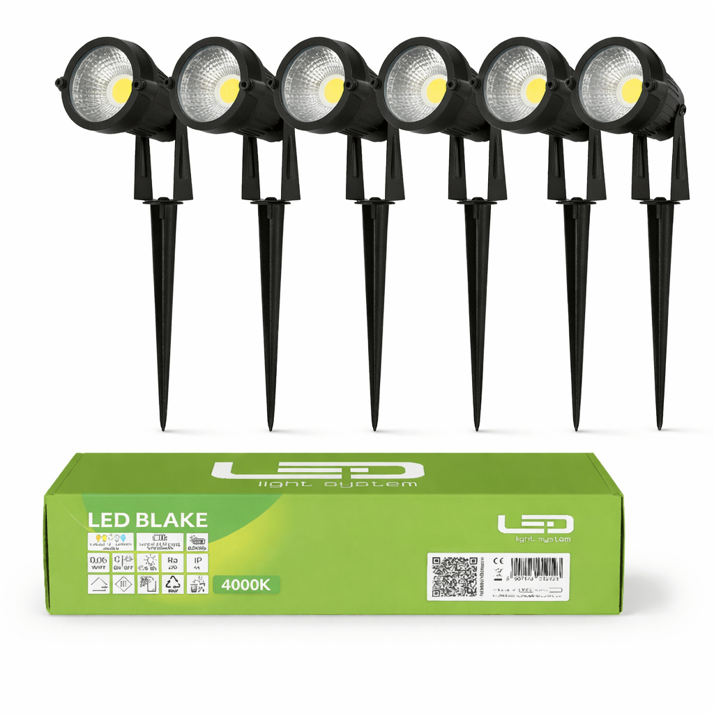 Reflektor Ogrodowy LED 5W 4000K IP65 Lampa Zewnętrzna - 6szt - LAITICA