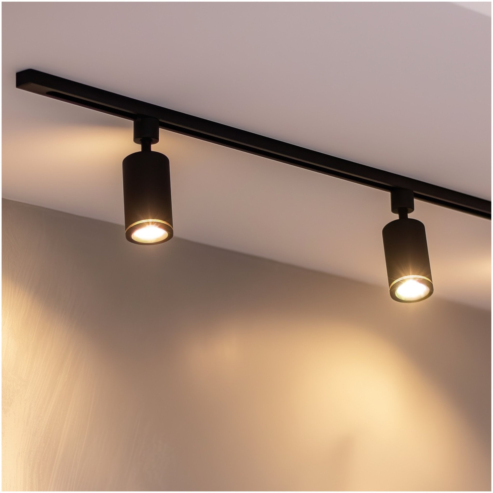 Reflektor Szynowy Czarny Ruchomy 1xGU10 Lampa na Szynoprzewód - LAITICA