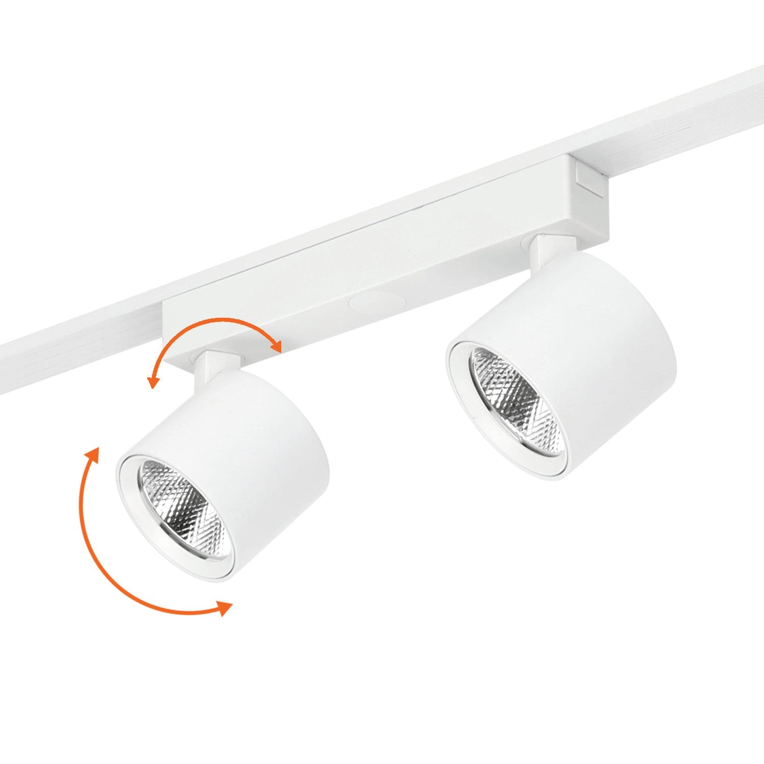 Reflektor szynowy LED 14W (2×7W) do szyn magnetycznych natynkowych 3CCT, biały, 24°, 1162 lm - LAITICA