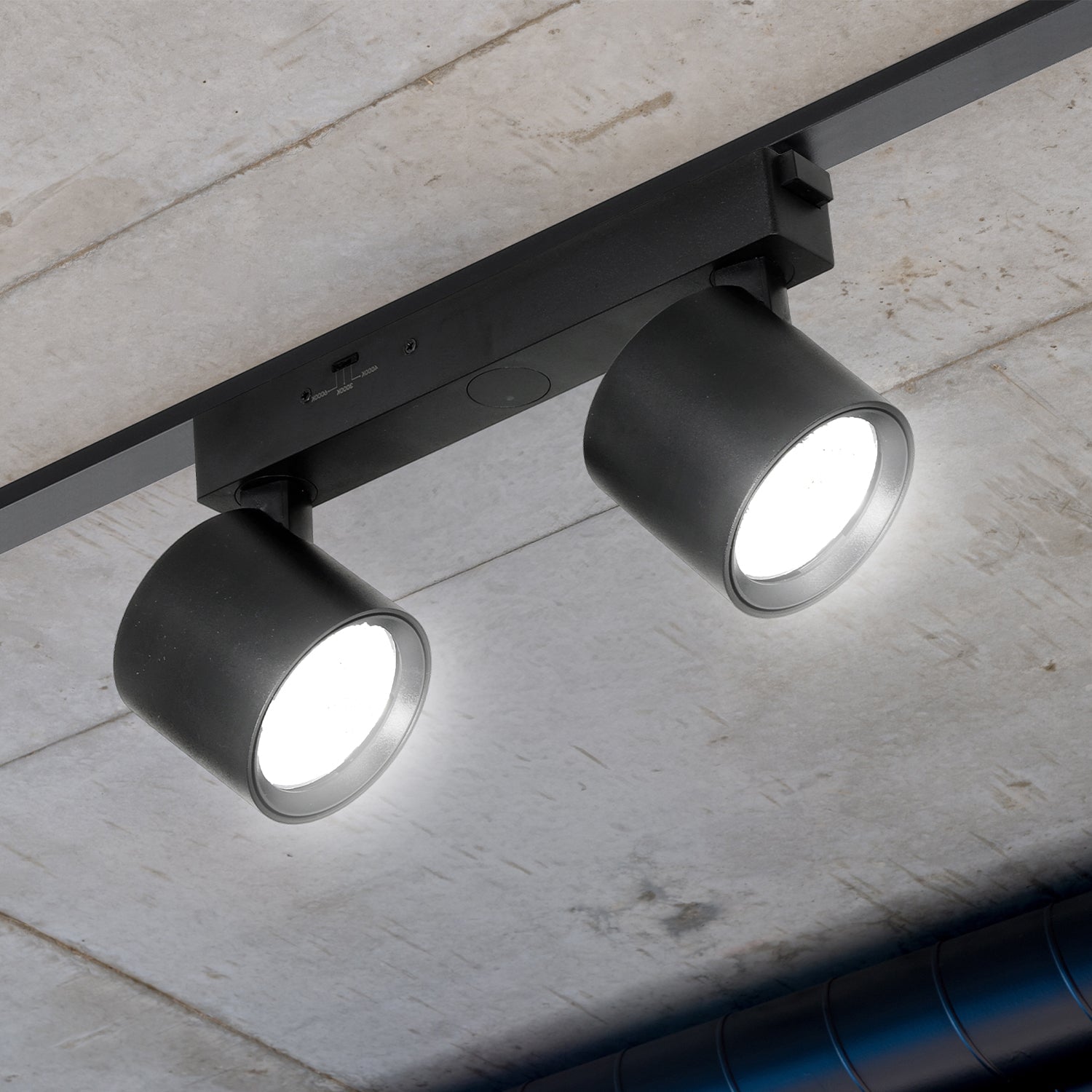 Reflektor szynowy LED 14W (2×7W) do szyn magnetycznych natynkowych 3CCT, czarny, 24°, 1162 lm - LAITICA