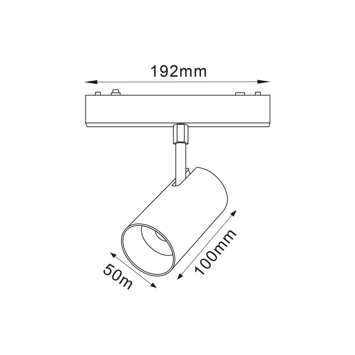 Reflektor Szynowy Magnetyczny LED 10W 3CCT Biały | Do Szyn Natynkowych - LAITICA