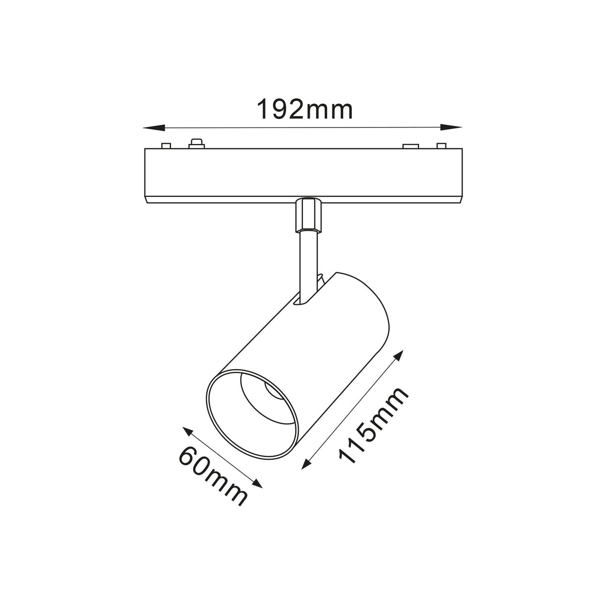 Reflektor Szynowy Magnetyczny LED 20W 3CCT Czarny - LAITICA