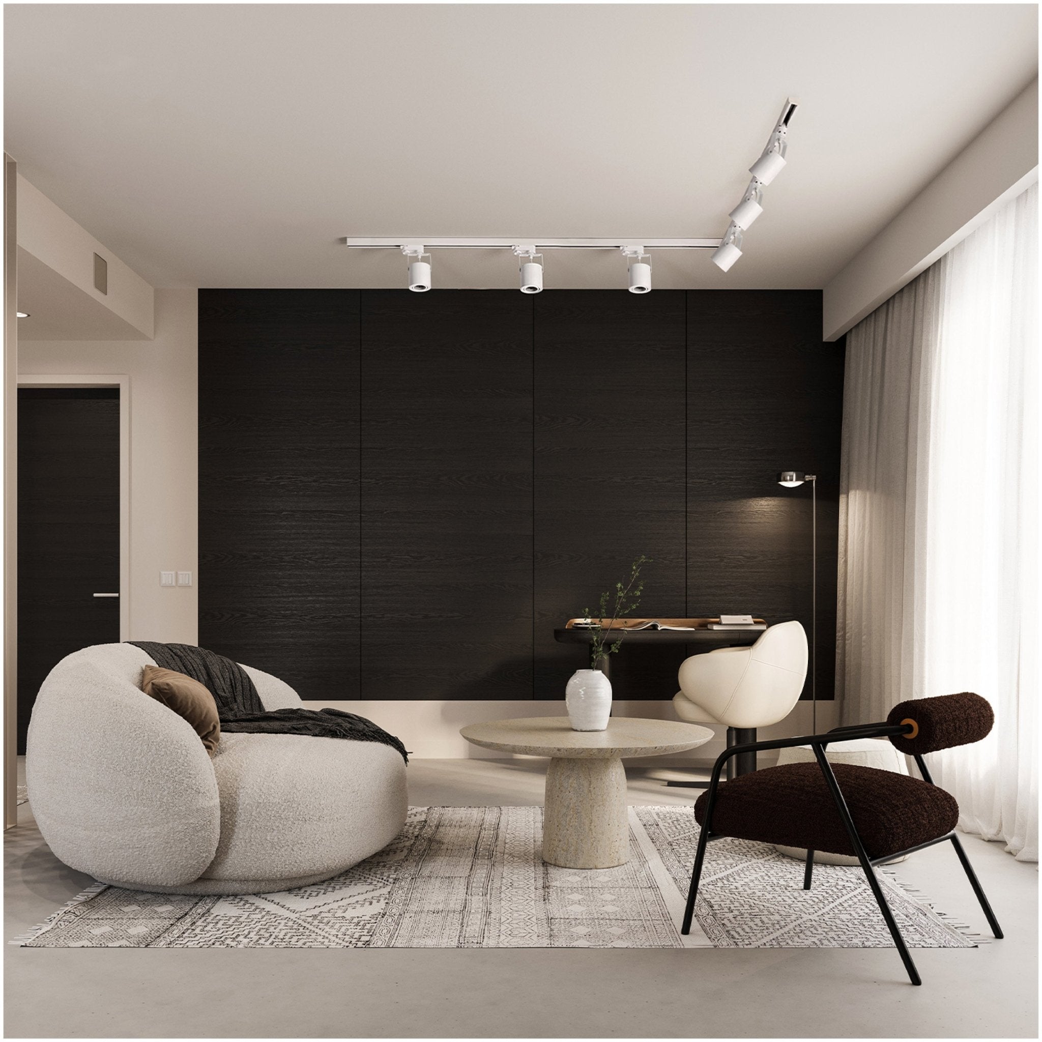 Reflektor Szynowy Spot Biały Oprawa GU10 do Systemu Szynowego Regulowana - LAITICA