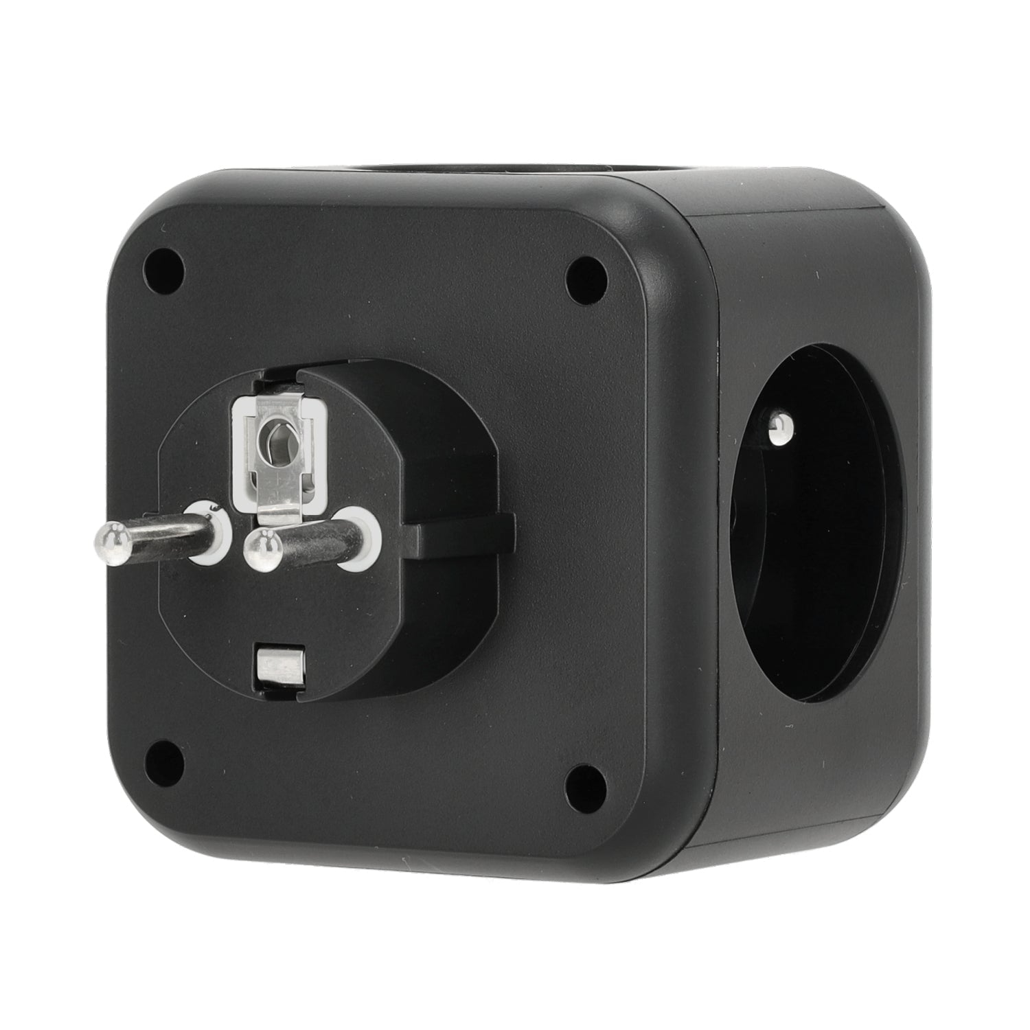Rozgałęźnik Sieciowy Kostka 3 gniazda + 4x USB Wyłącznik Czarny Rozdzielacz - LAITICA