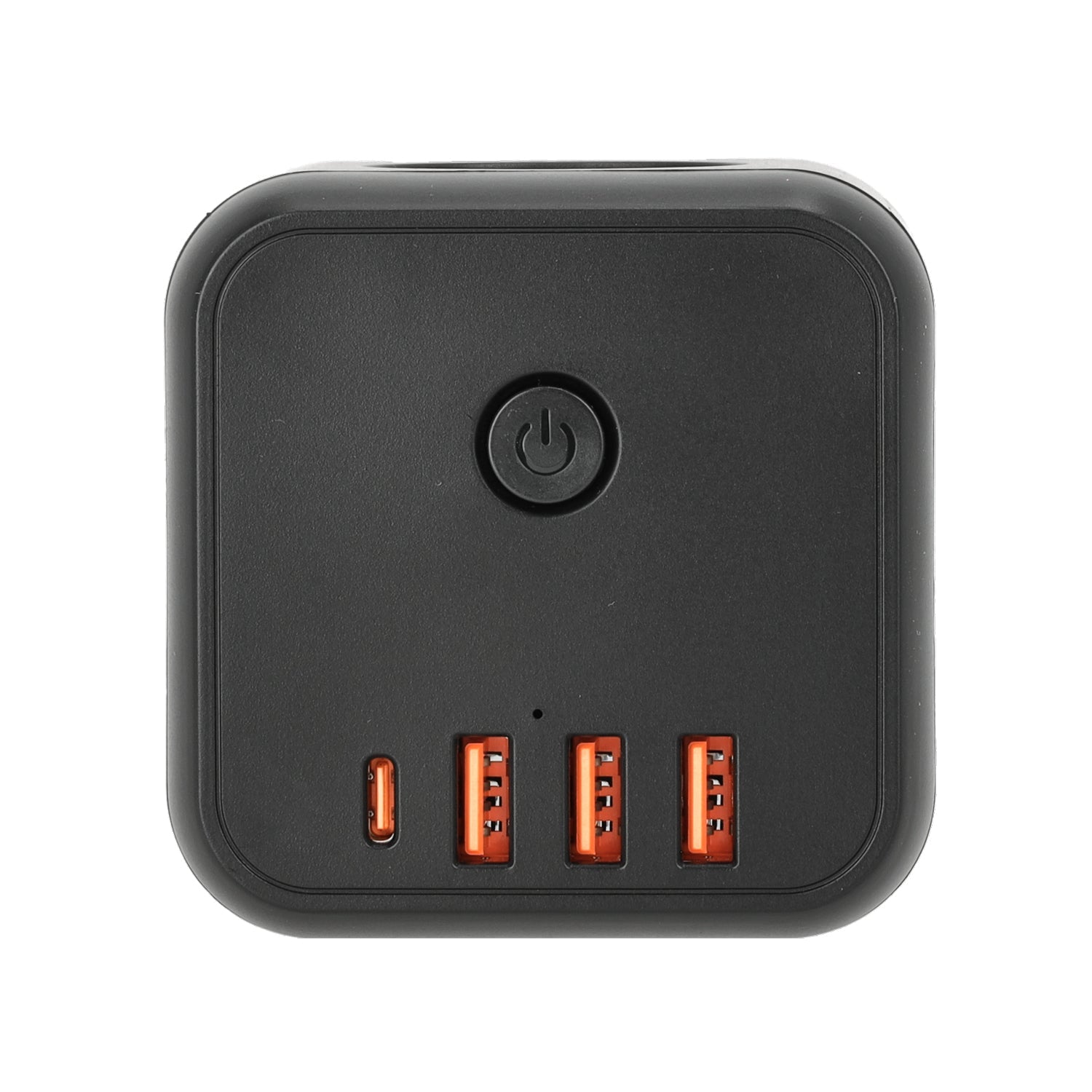 Rozgałęźnik Sieciowy Kostka 3 gniazda + 4x USB Wyłącznik Czarny Rozdzielacz - LAITICA